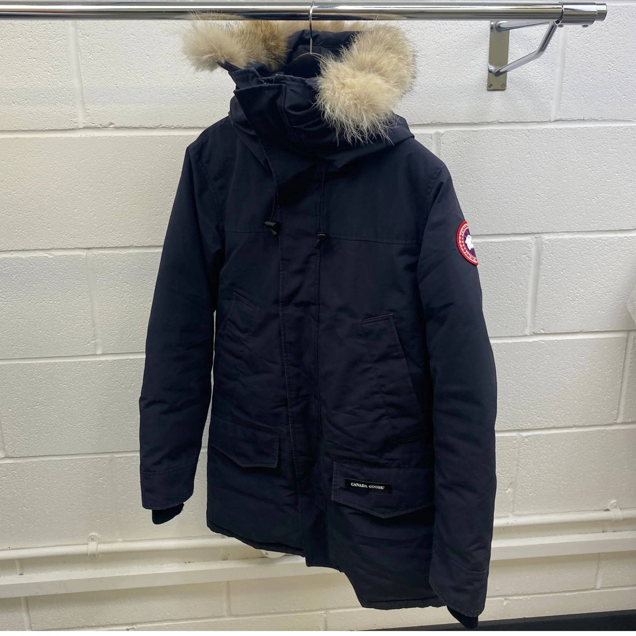 Men's Langford Parka Down Jacket Navy Size S - Image 10
