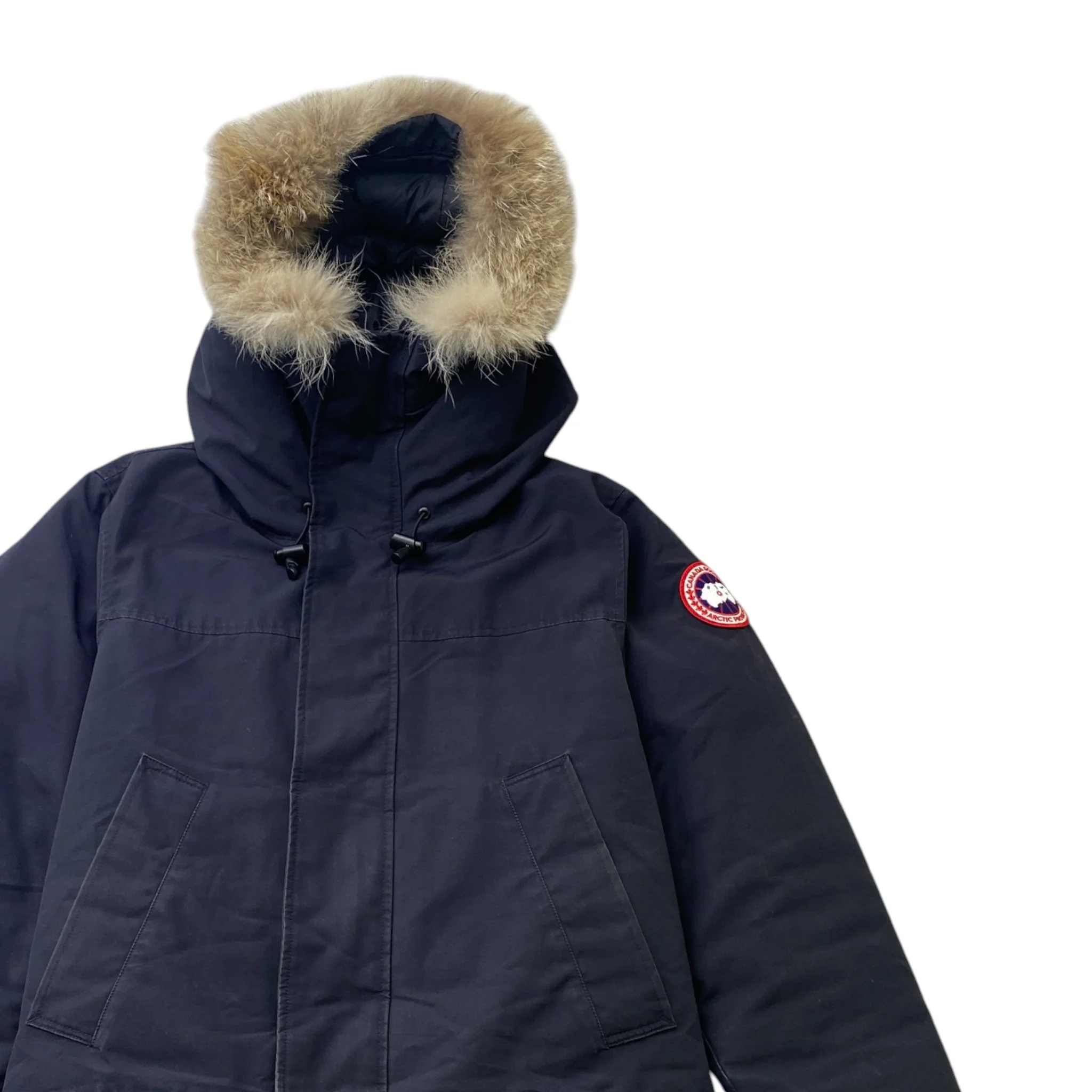 Men's Langford Parka Down Jacket Navy Size S - Image 3