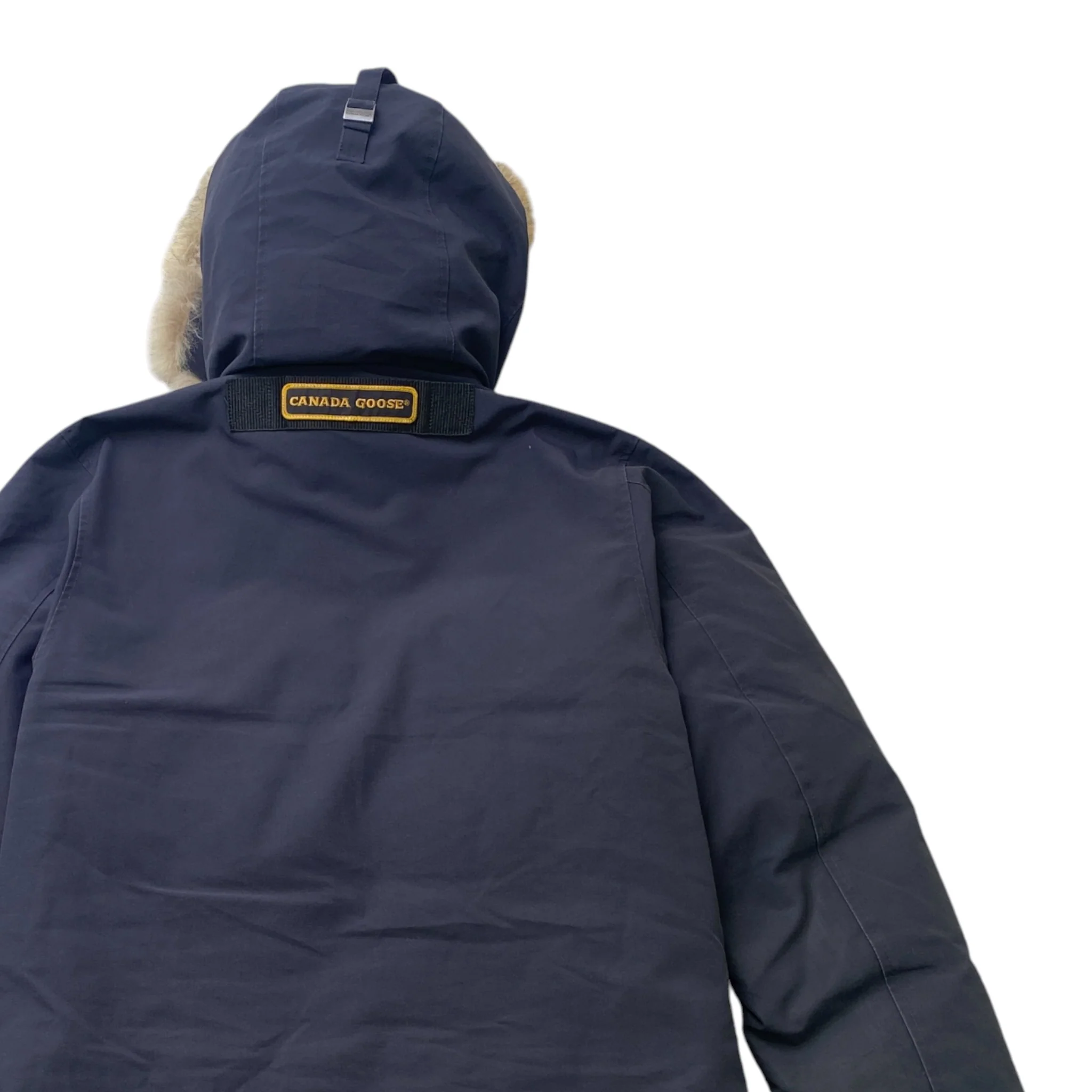 Men's Langford Parka Down Jacket Navy Size S - Image 4