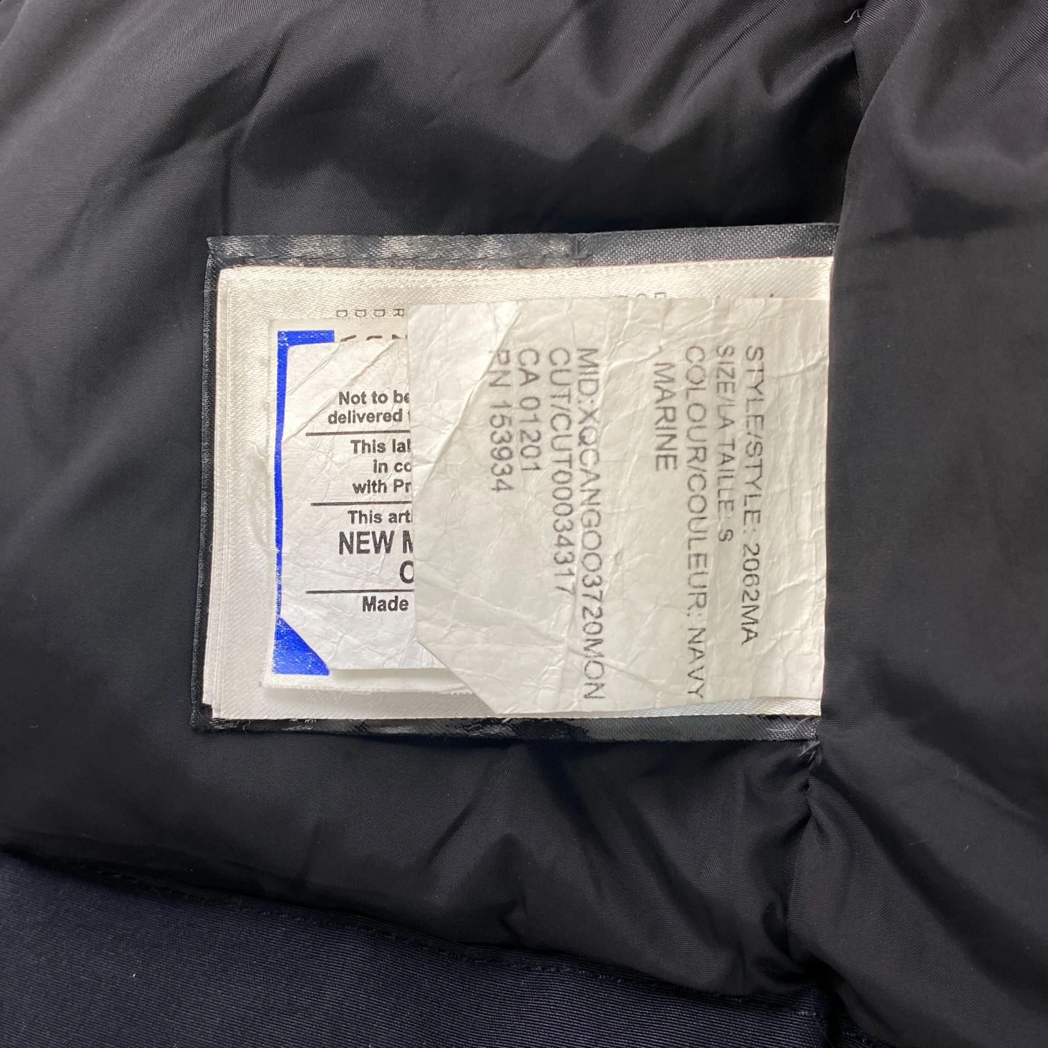 Men's Langford Parka Down Jacket Navy Size S - Image 5