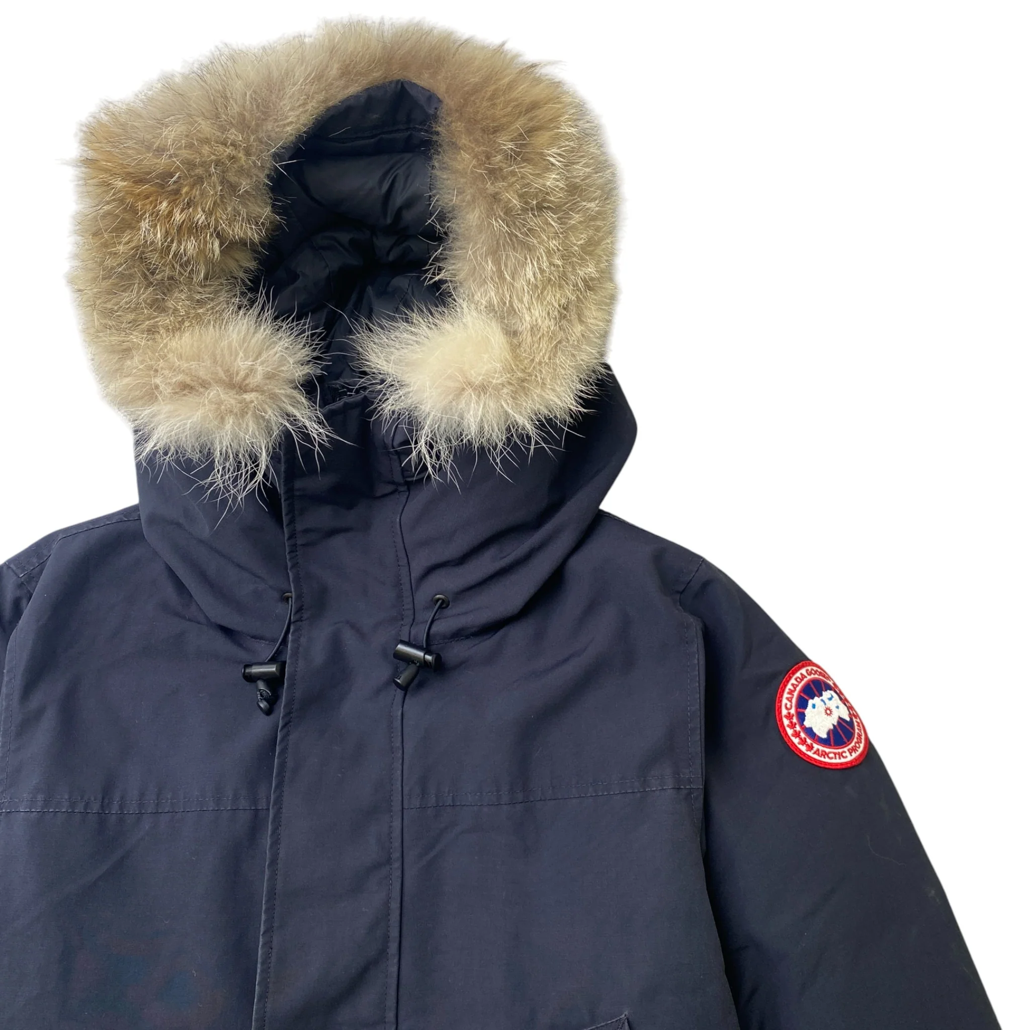 Men's Langford Parka Down Jacket Navy Size S - Image 6