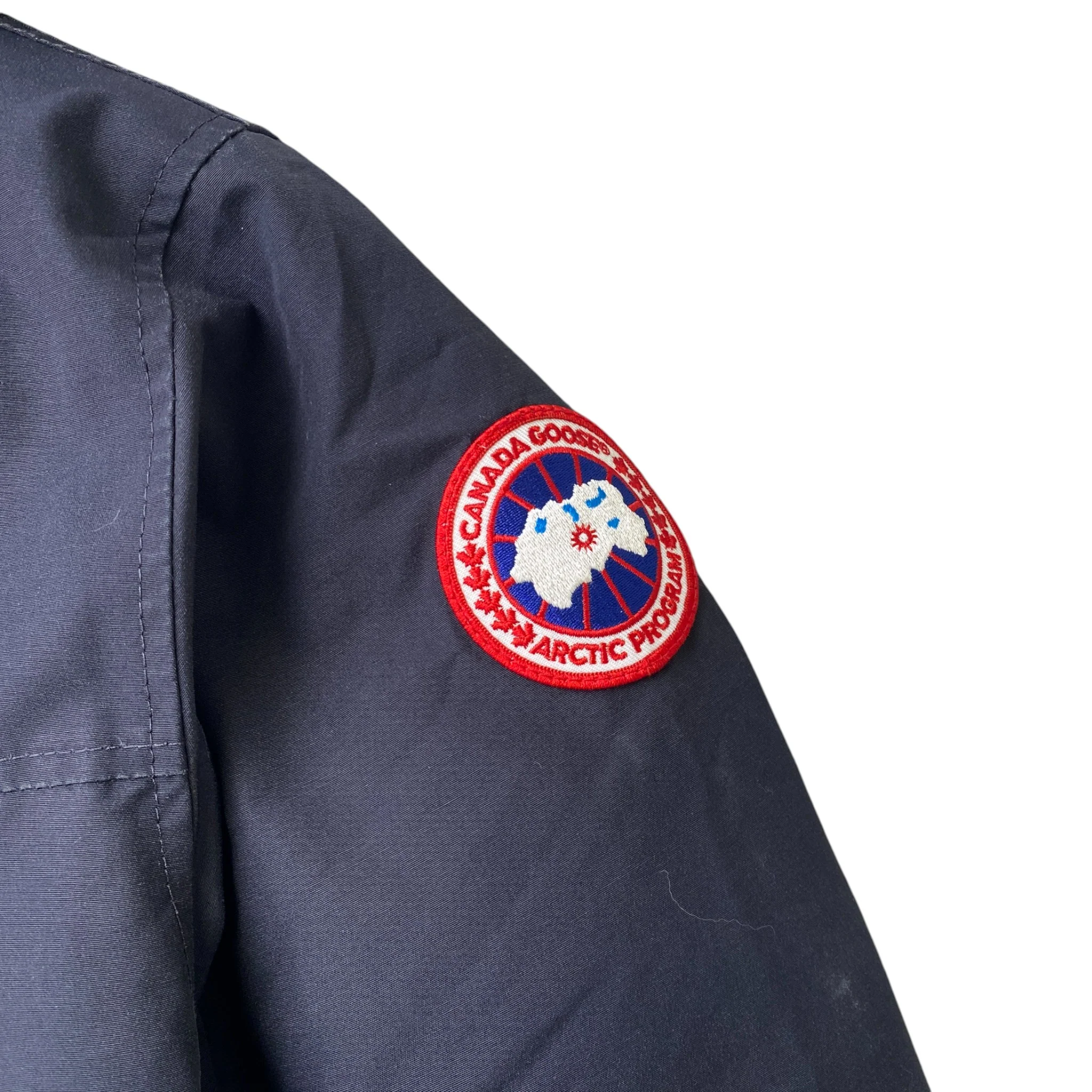 Men's Langford Parka Down Jacket Navy Size S - Image 7