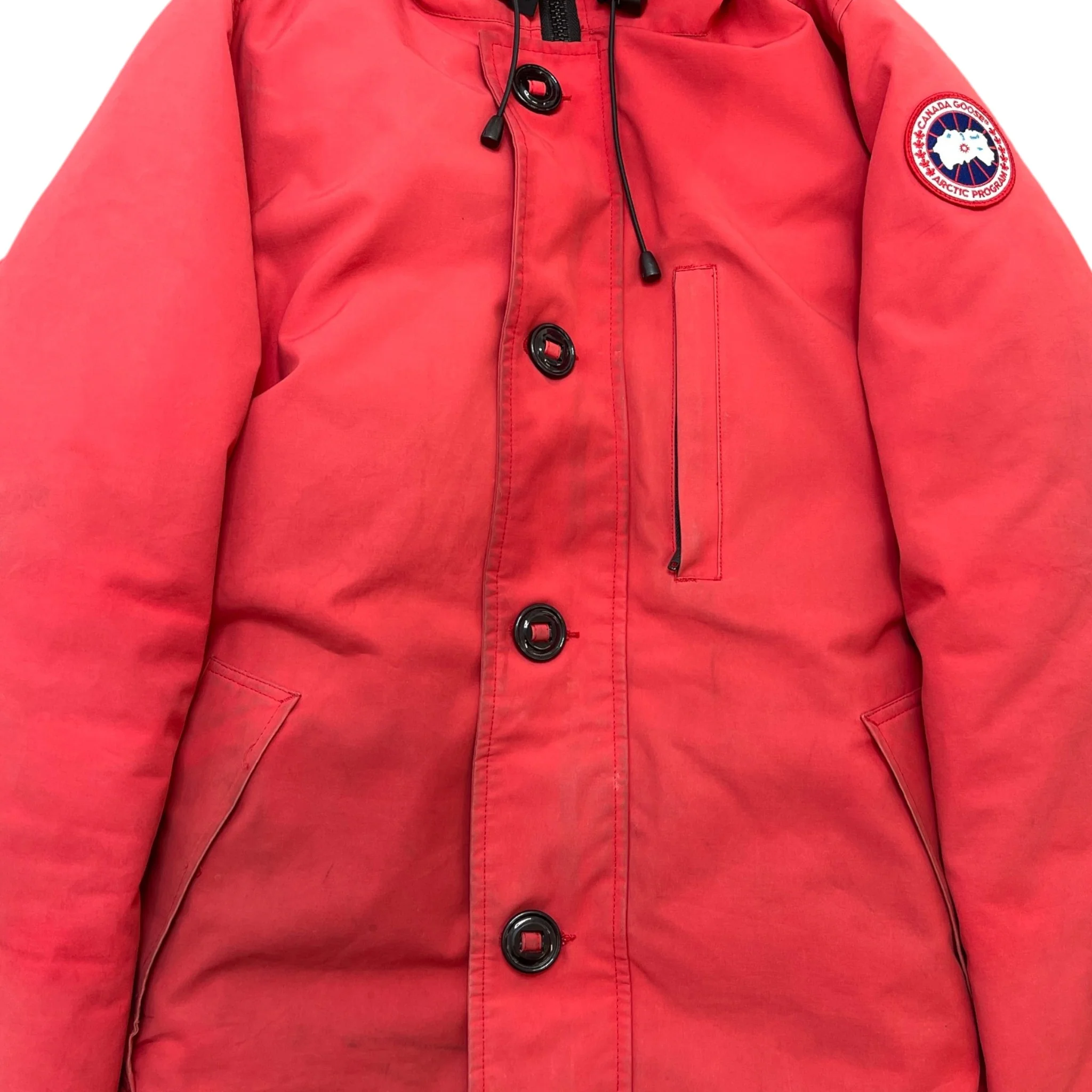 Men's Langford Parka Down Jacket Red Size S - Image 8