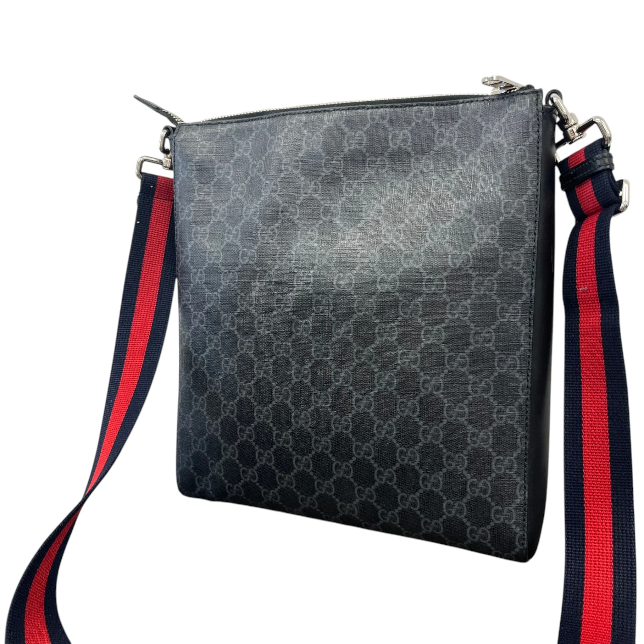 Men's Large Gg Supreme Night Messenger Bag Black - Image 6