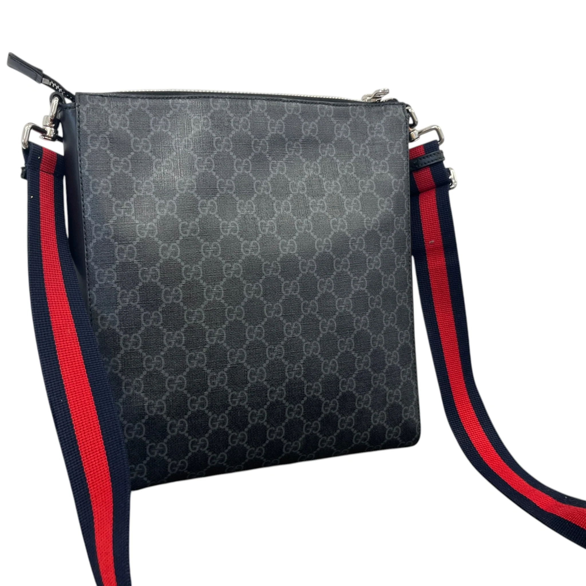 Men's Large Gg Supreme Night Messenger Bag Black - Image 7