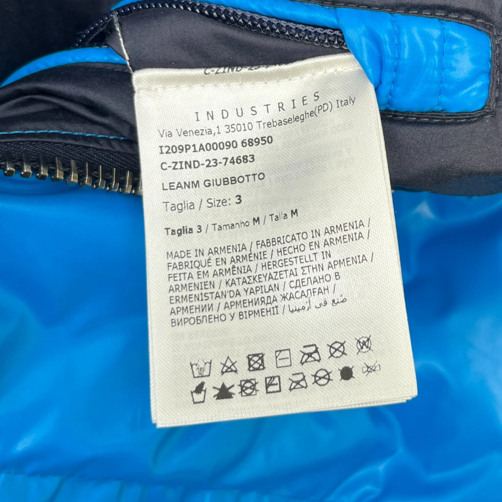 Men's Leanm Down Jacket Blue Size 3 / L - Image 10