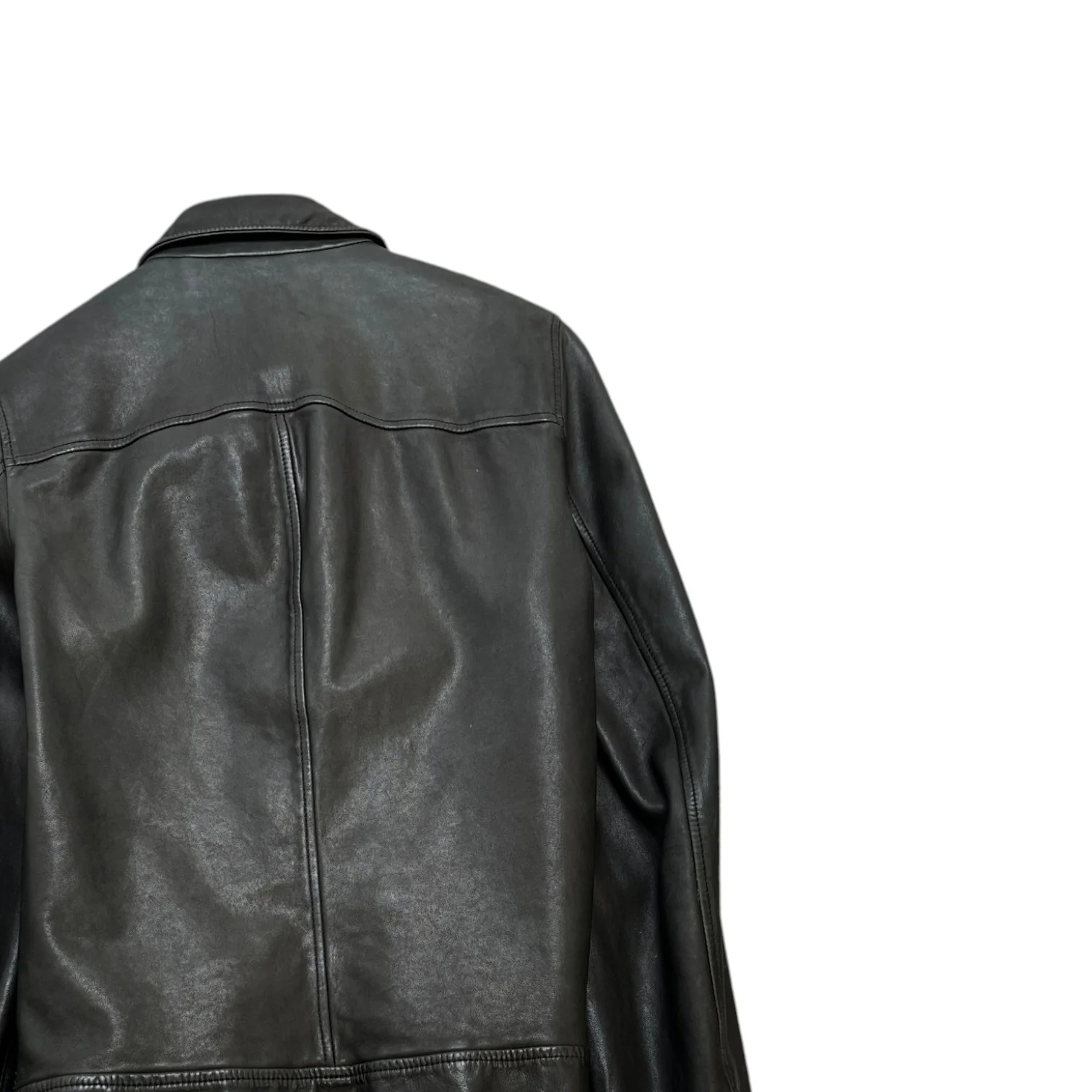 Men's Leather Biker Jacket Black Size IT 48 / M - Image 4