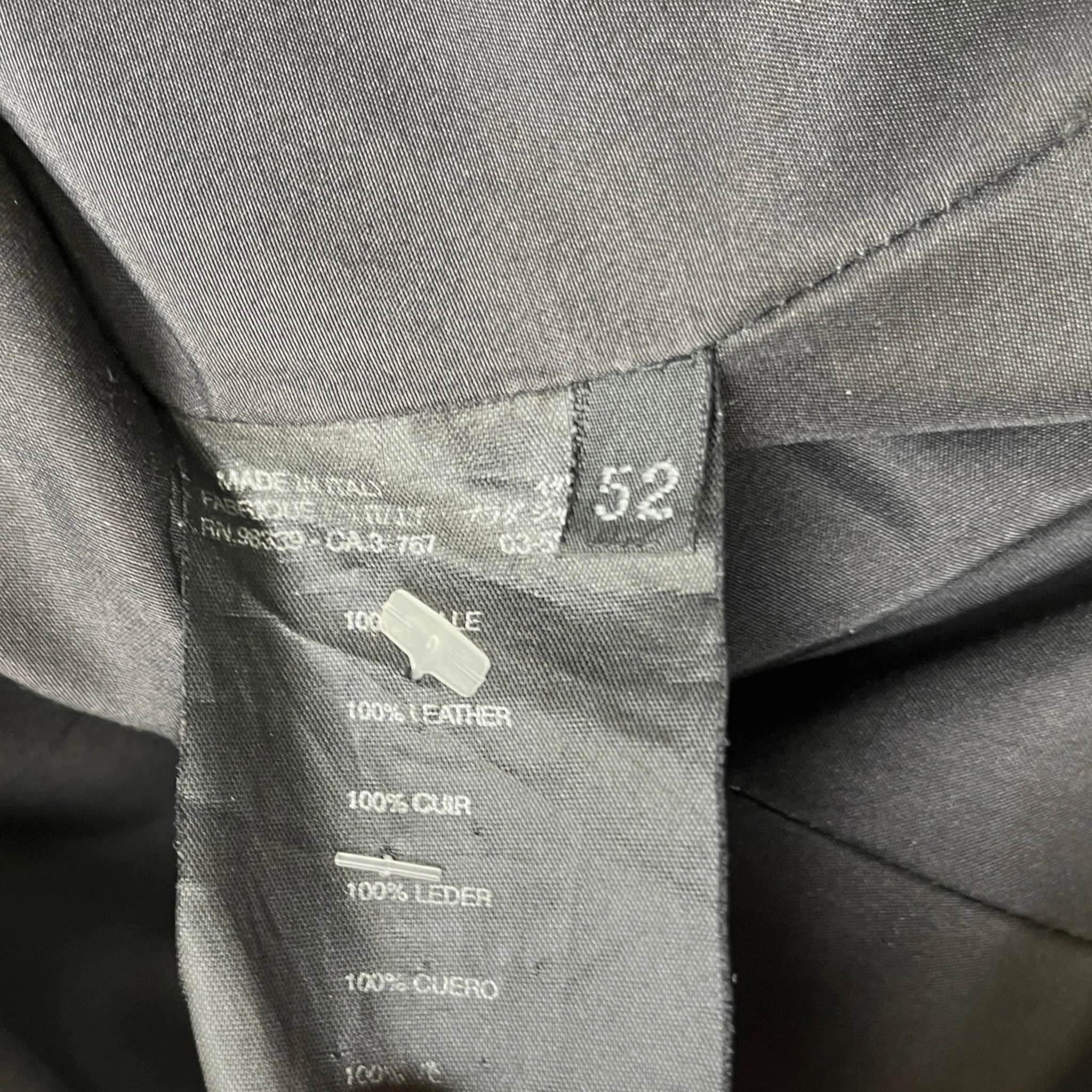 Men's Leather Blazer (Rrp £4150) Jacket Black Size IT 52 / XL - Image 6