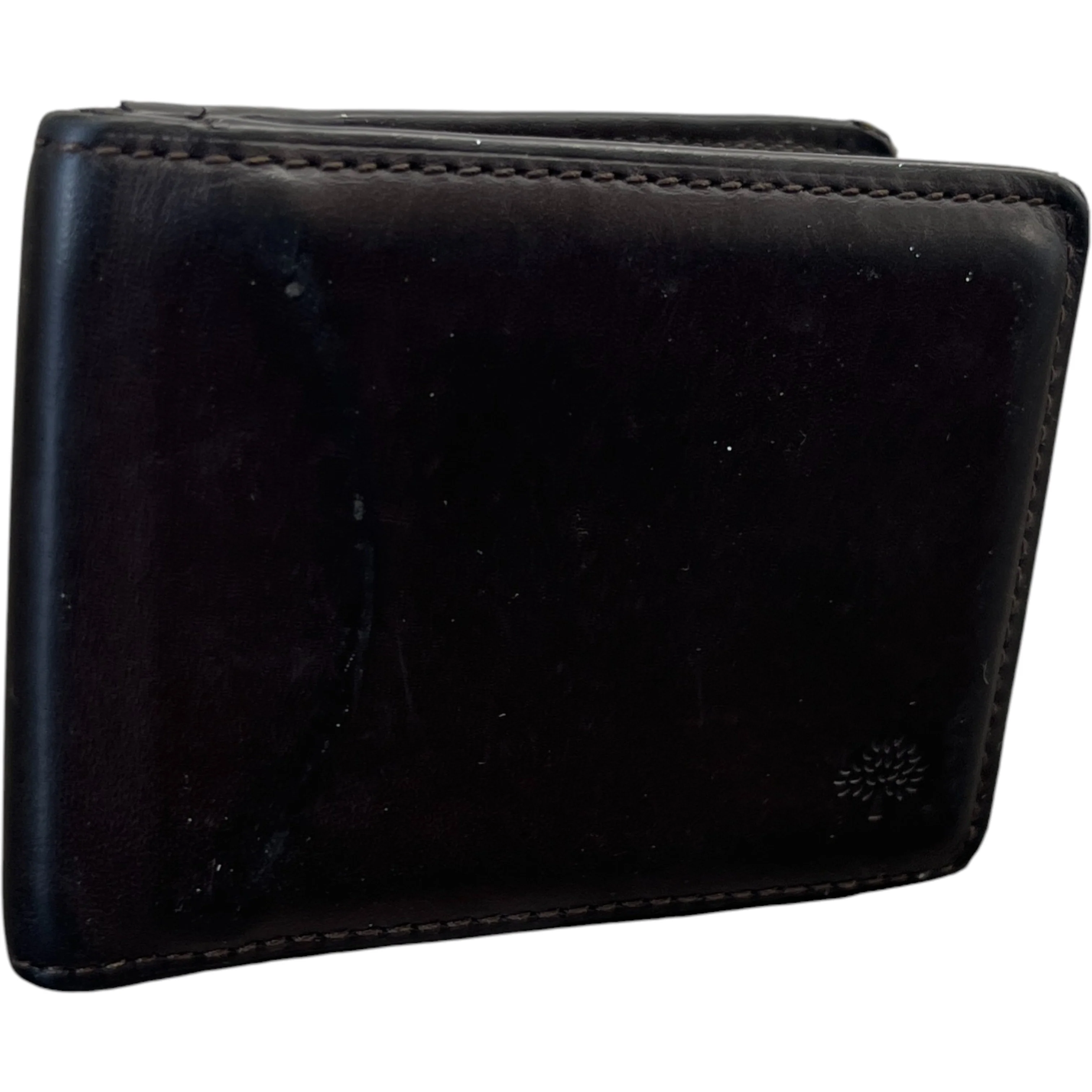 Men's Leather Logo Card Holder Brown - Image 3