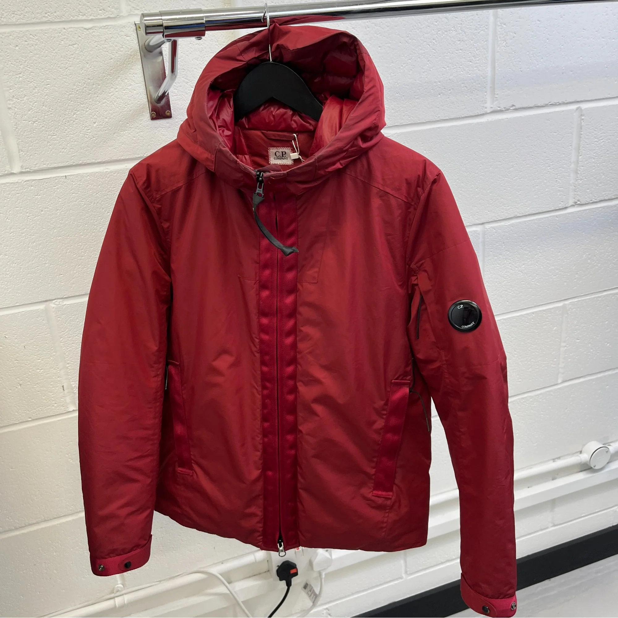Men's Lens Down Jacket Red Size IT 44 / XS - Image 8
