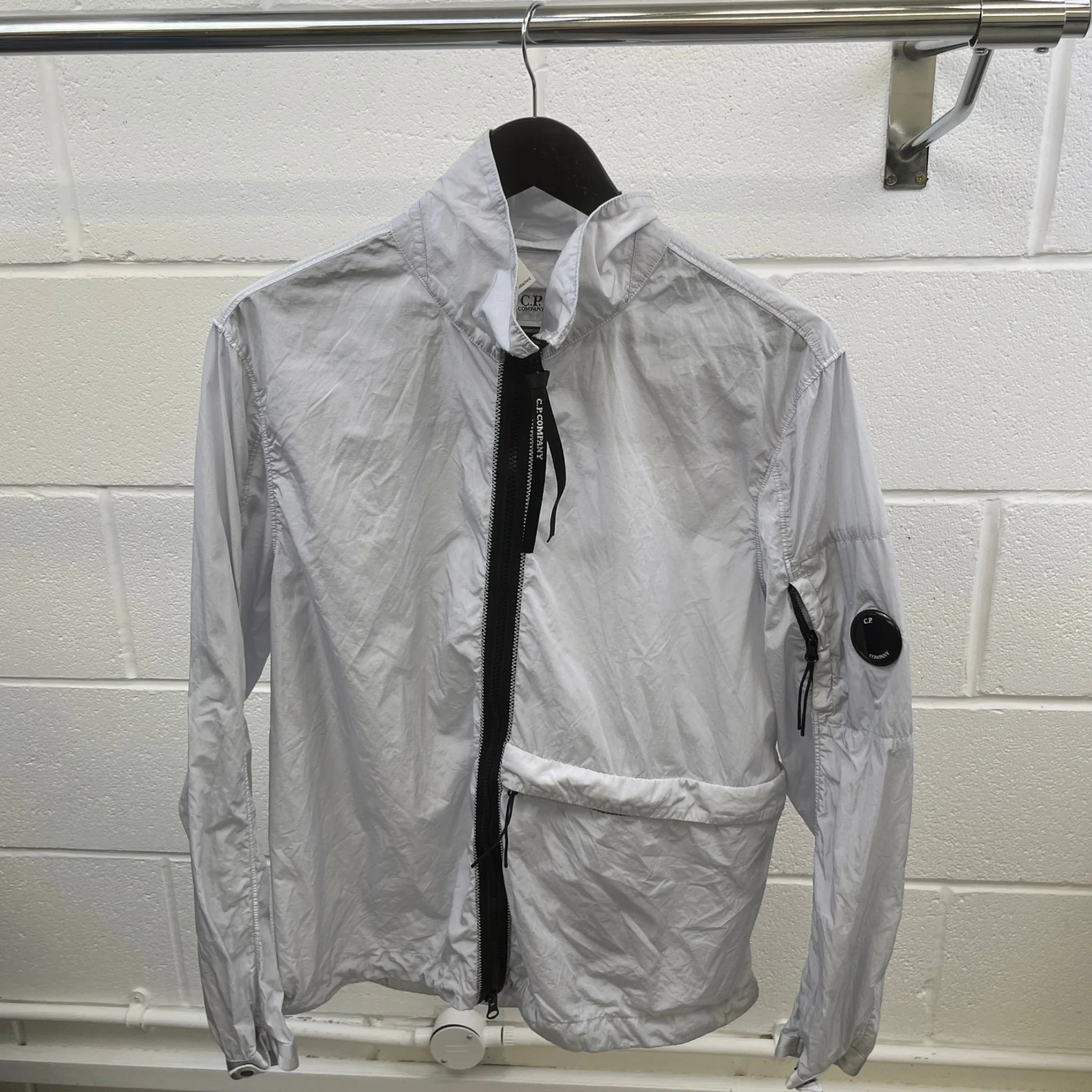 Men's Lens Logo Jacket Grey Size M - Image 9