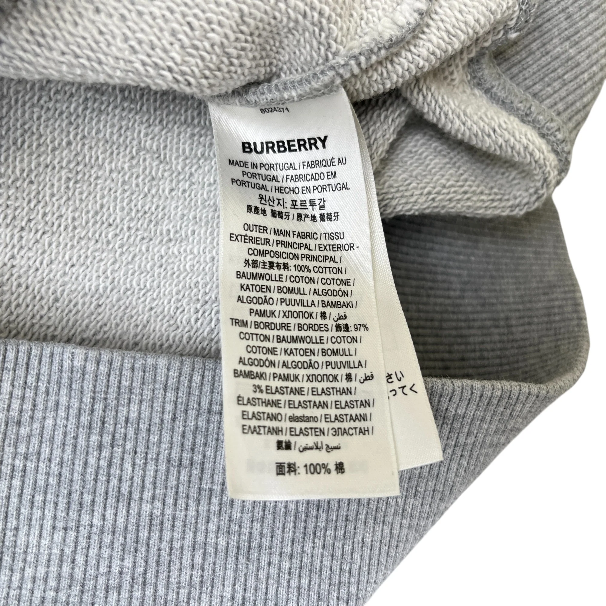 Men's Leopard Logo Print Sweatshirt Grey Size XS - Image 6