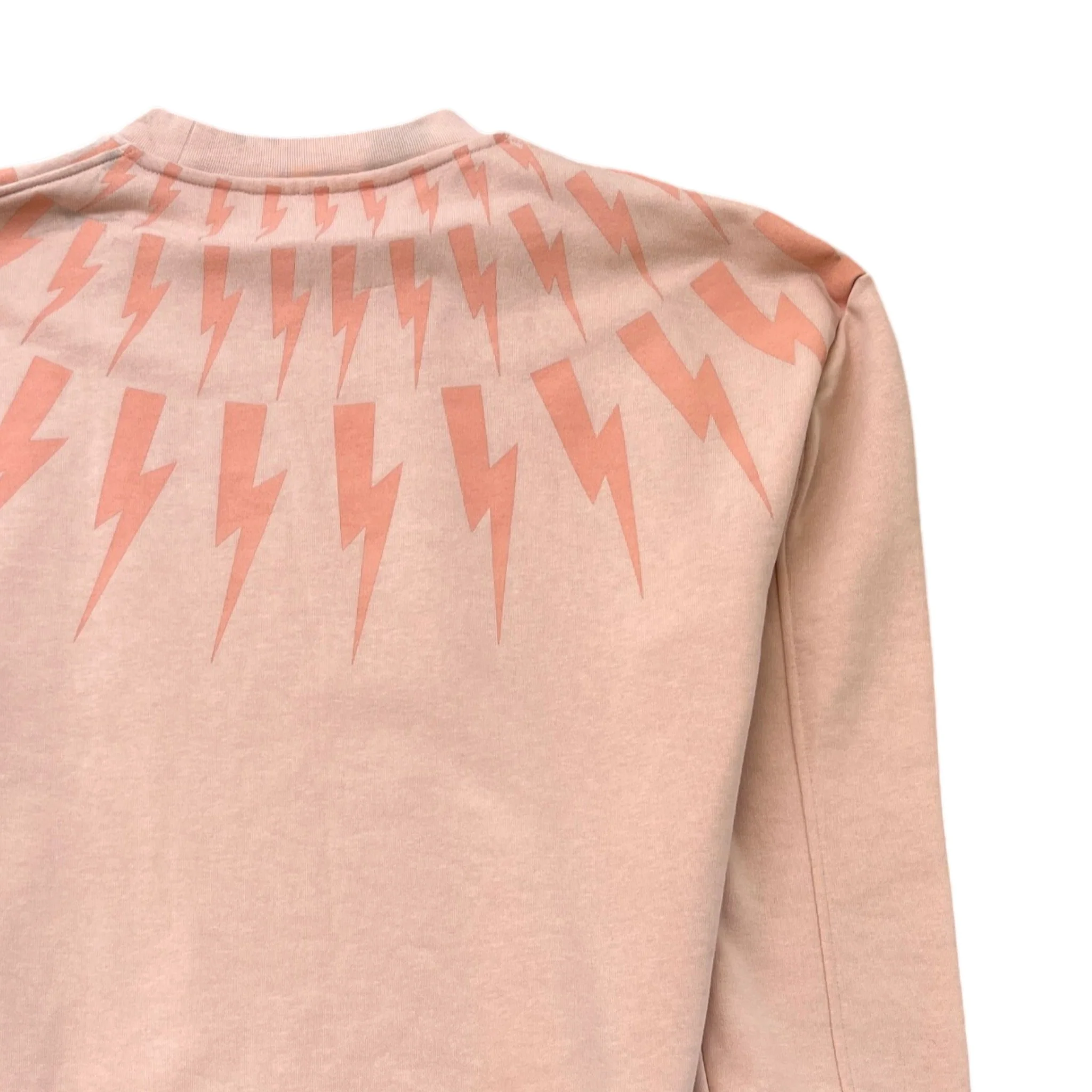 Men's Lightning Bolt Logo Sweatshirt Pink Size XS - Image 4