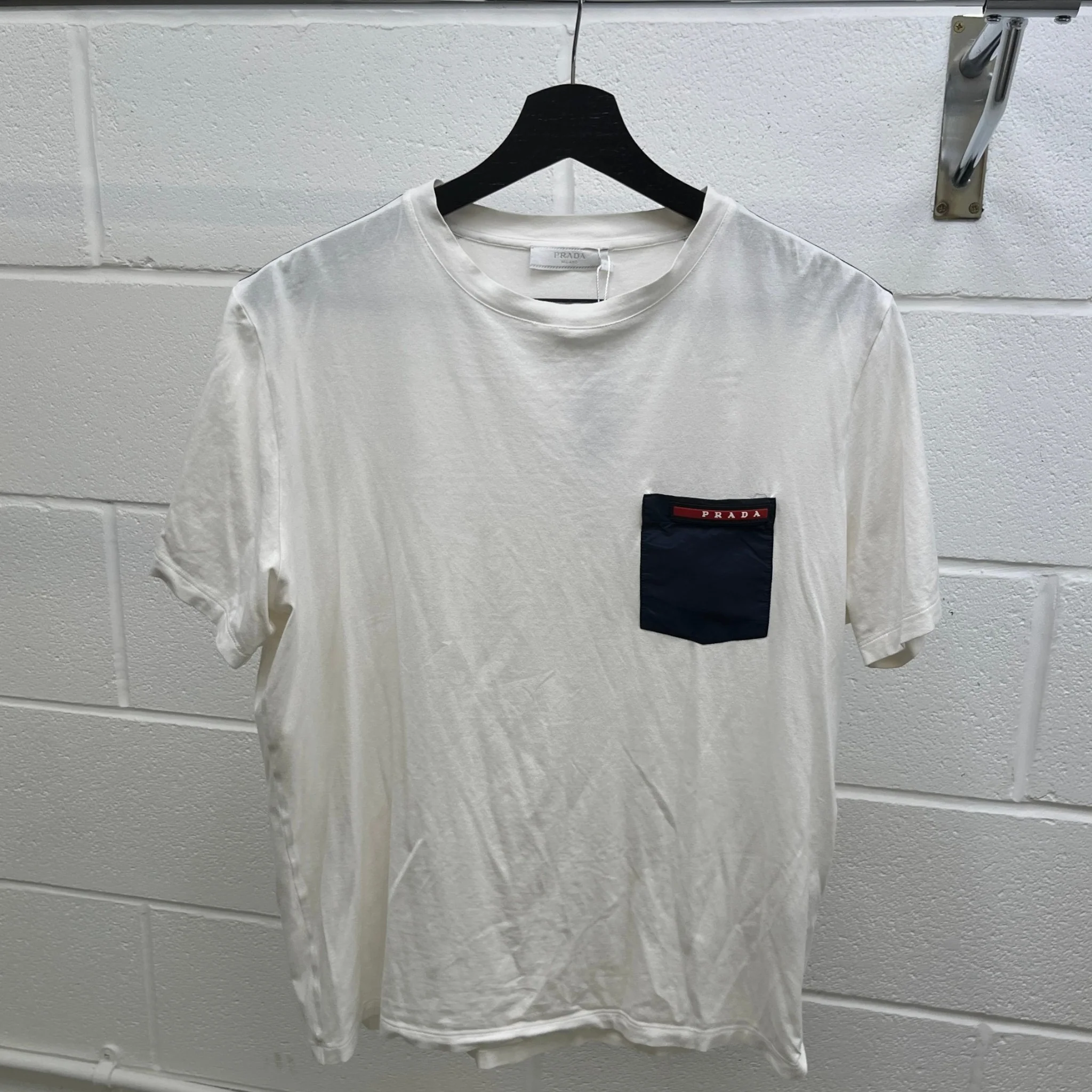 Men's Linea Rossa Nylon Pocket T-Shirt White Size M - Image 8