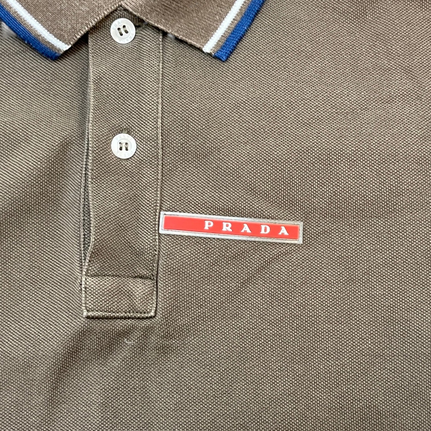 Men's Linea Rossa Polo Shirt Khaki Size M - Image 6