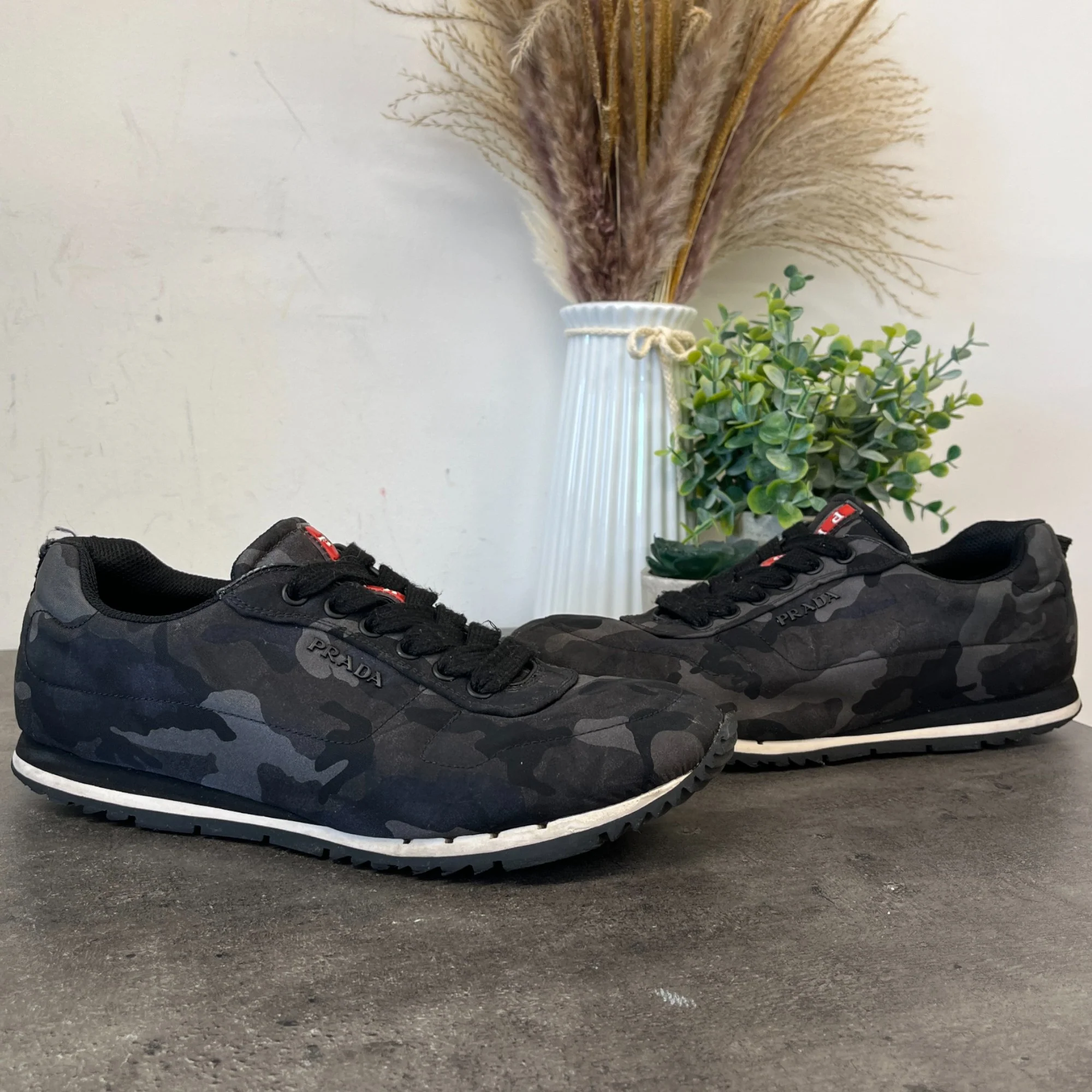 Men's Linear Rosa Camo Low Trainers Black Size EU 39 / UK 5 - Image 12