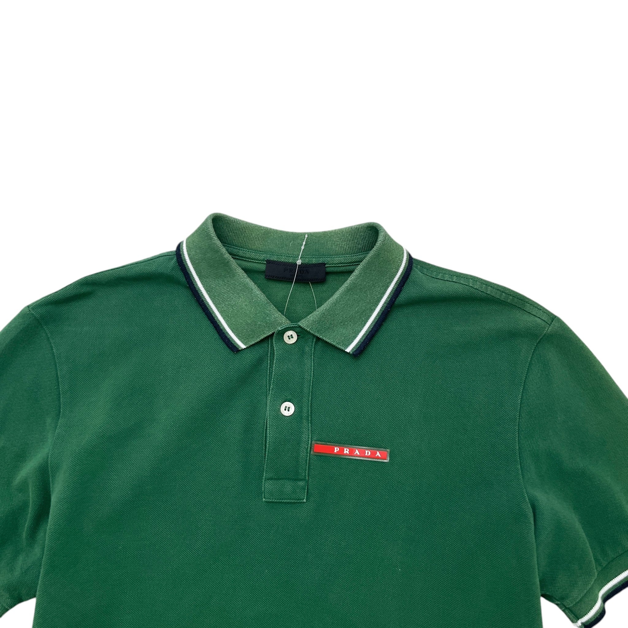 Men's Linear Rosa Polo Shirt Green Size M - Image 5