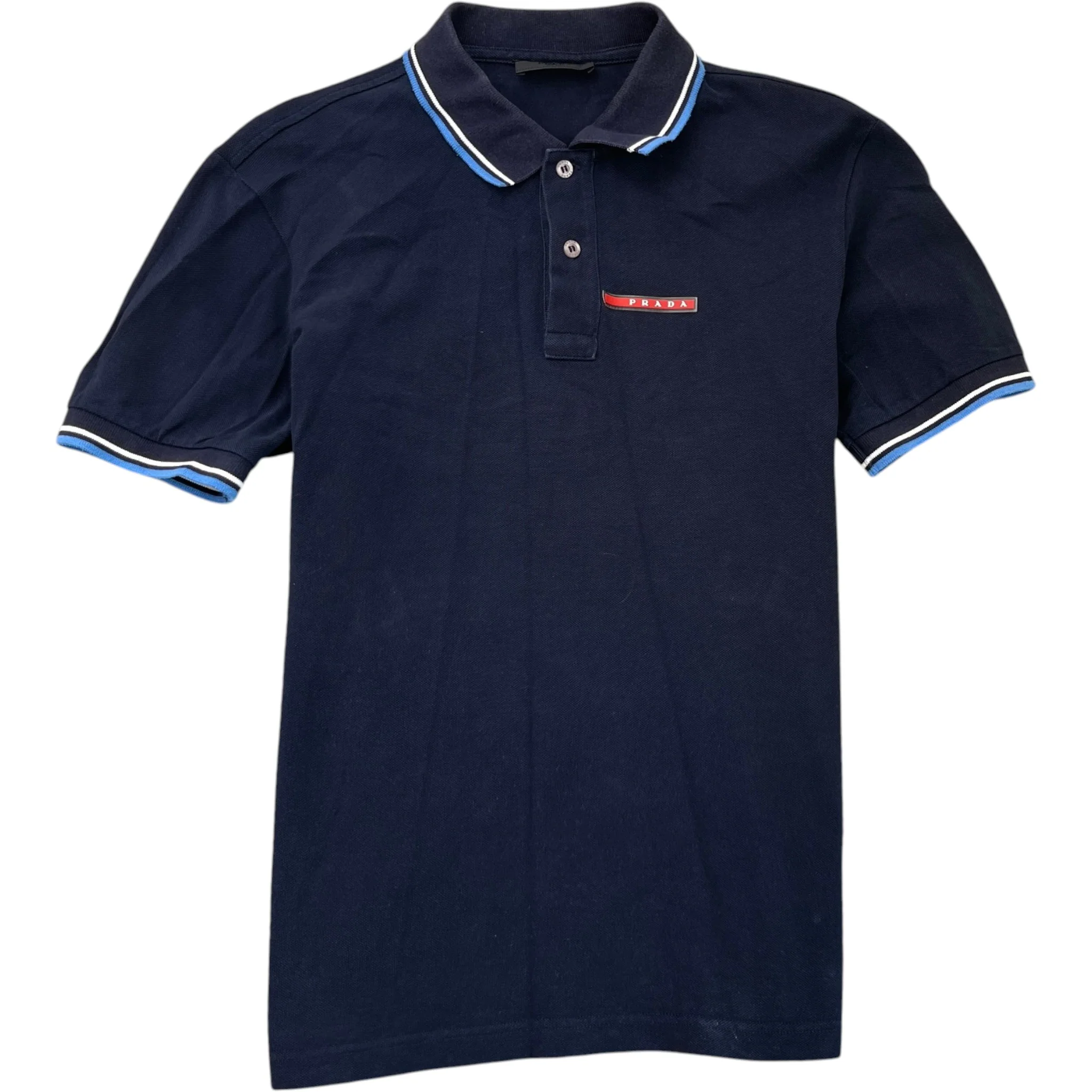 Men's Linear Rosa Polo Shirt Navy Size M