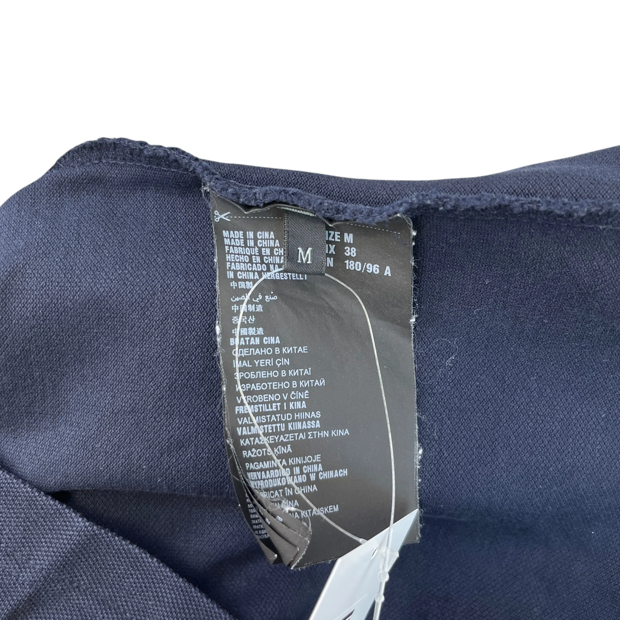 Men's Linear Rosa Polo Shirt Navy Size M - Image 6