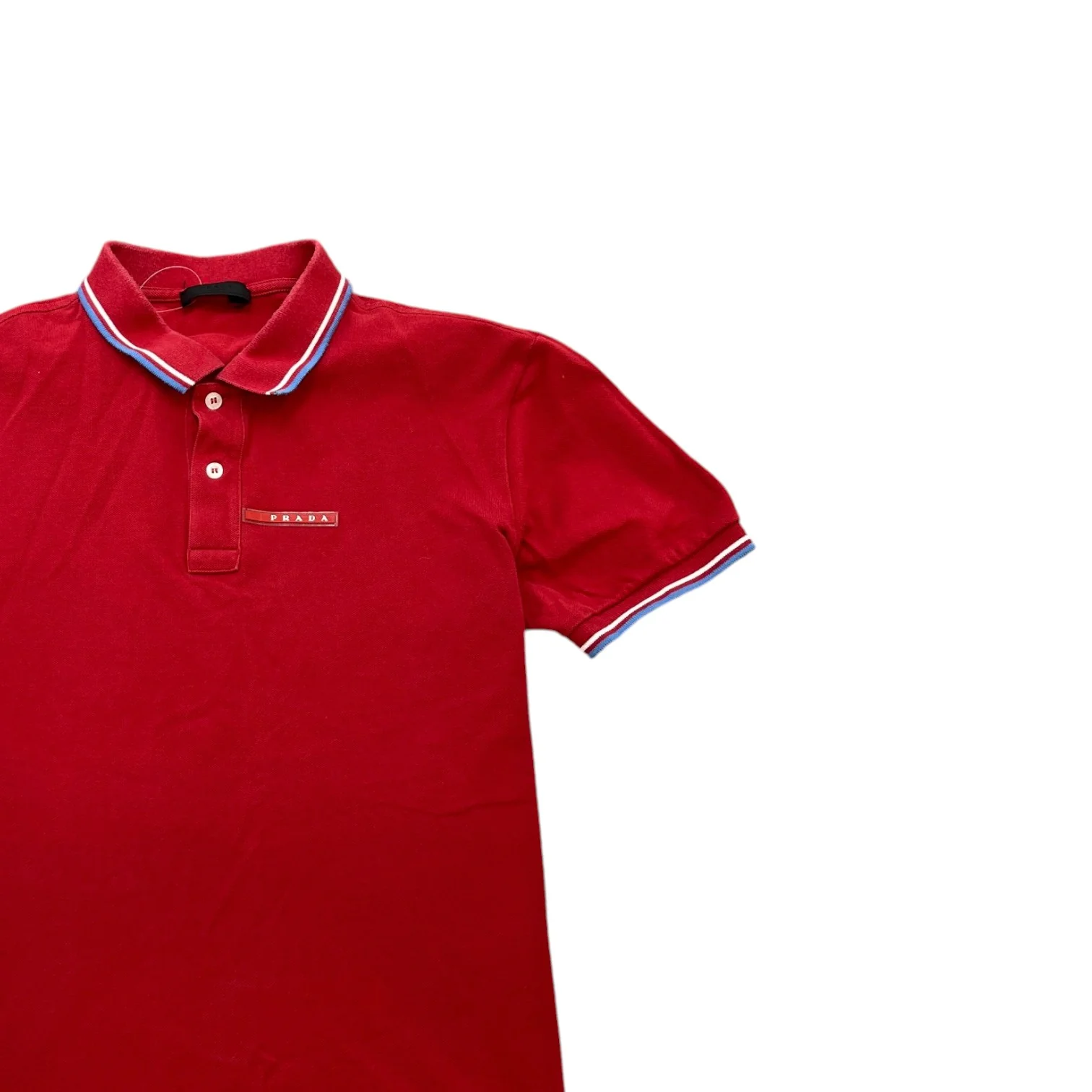 Men's Linear Rosa Polo Shirt Red Size XL - Image 3