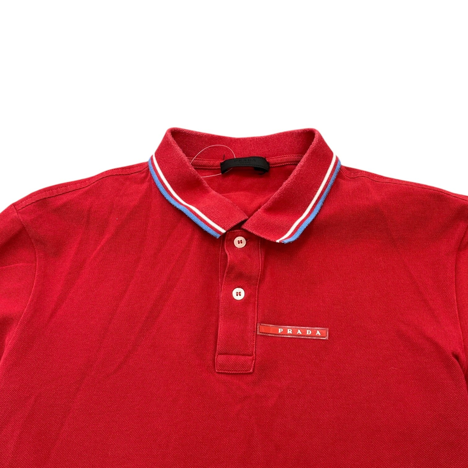 Men's Linear Rosa Polo Shirt Red Size XL - Image 6