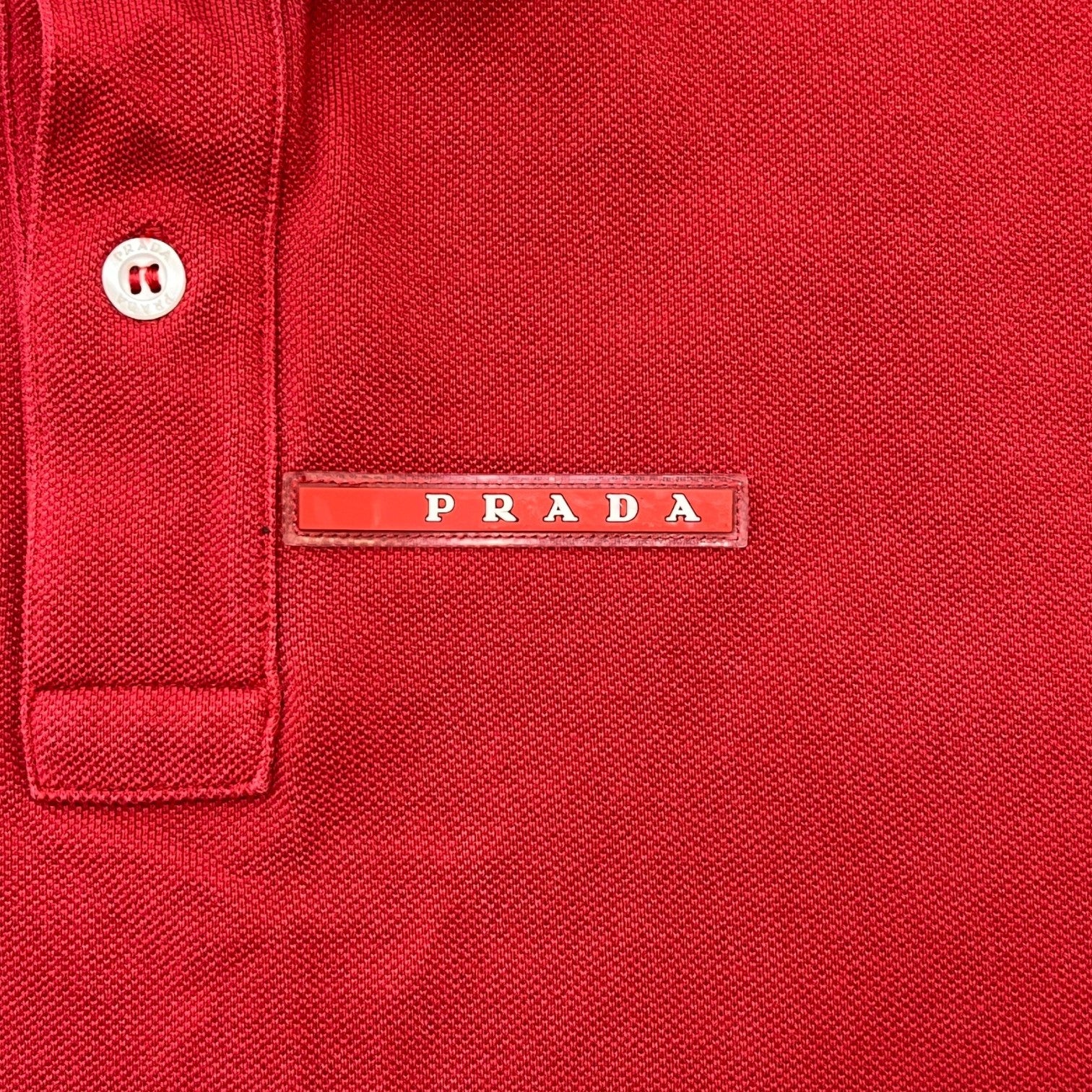 Men's Linear Rosa Polo Shirt Red Size XL - Image 7