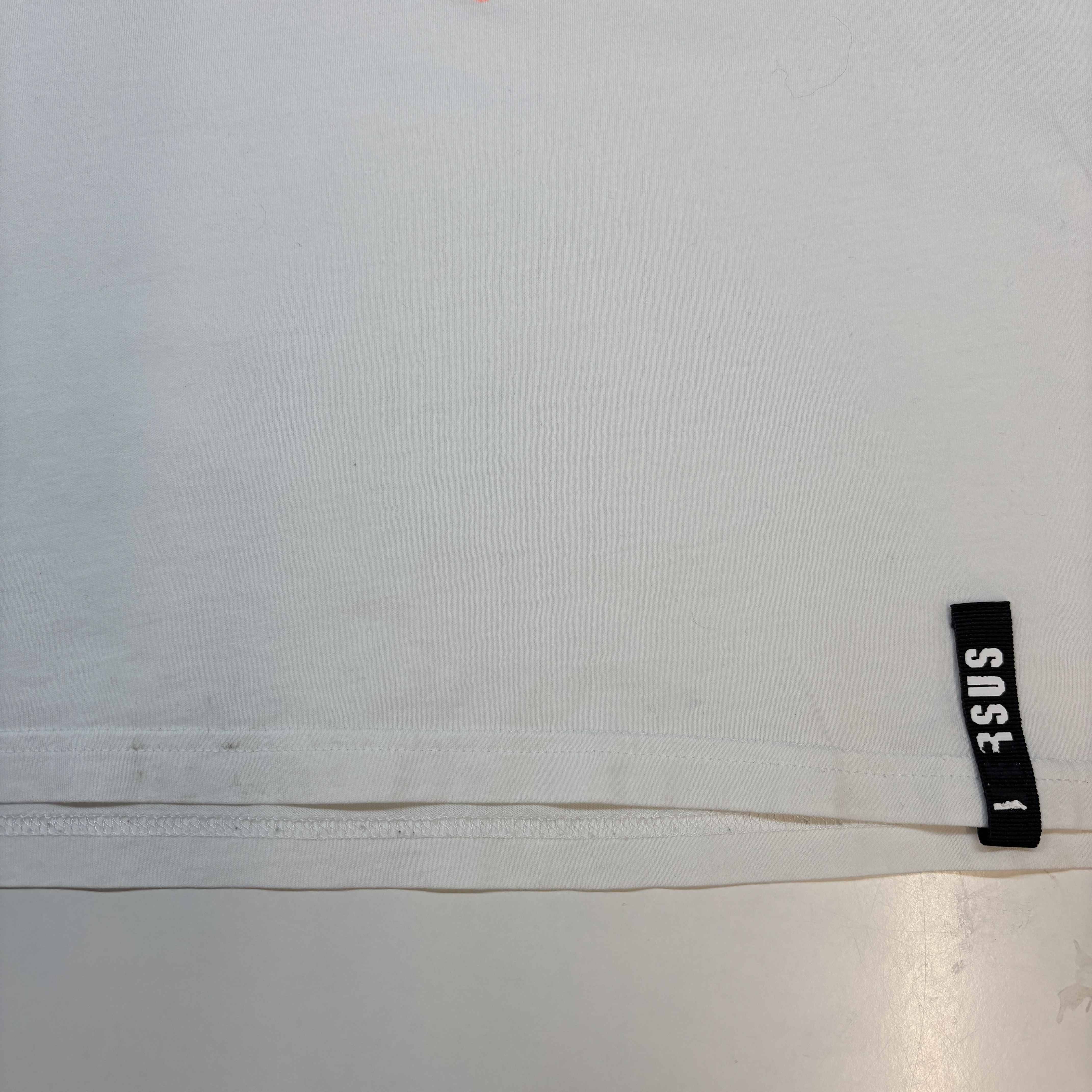 Men's Lions Head Logo Print T-Shirt White Size M - Image 10