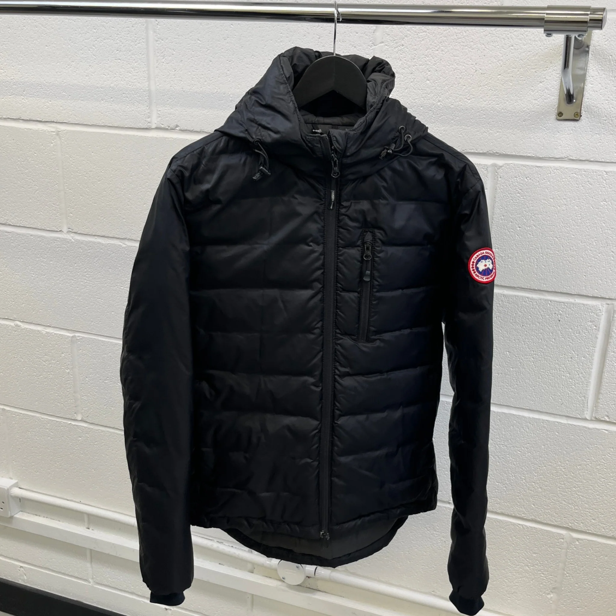 Men's Lodge Down Hoody Down Jacket Black Size S - Image 8