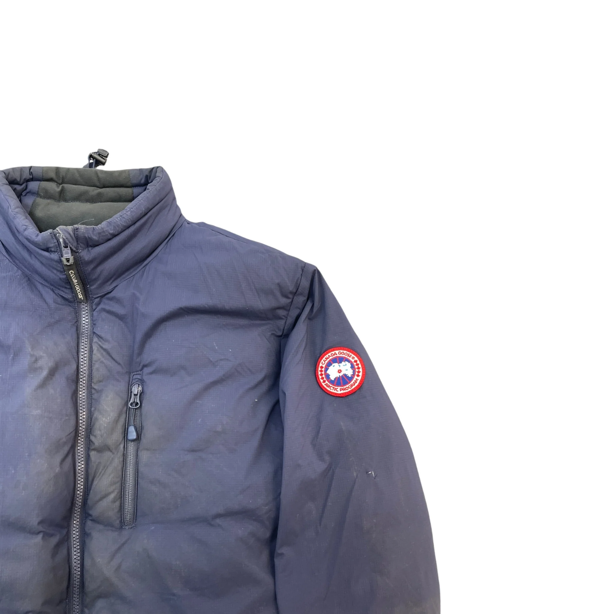 Men's Lodge Down Jacket Navy Size XL - Image 3