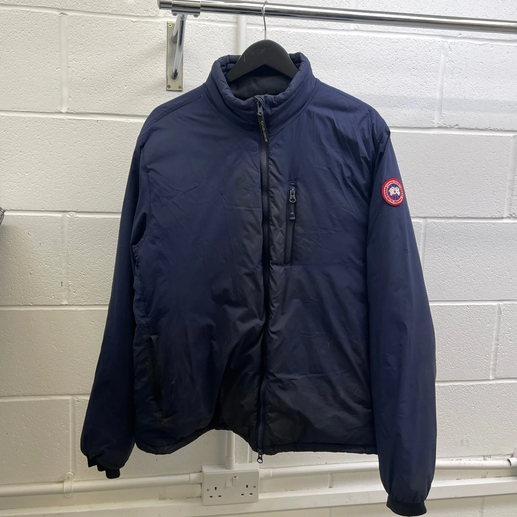 Men's Lodge Down Jacket Navy Size XL - Image 9