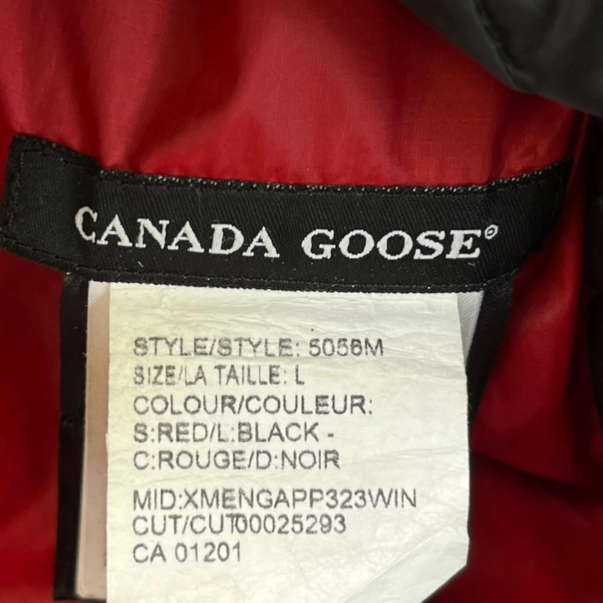 Men's Lodge Down Jacket Red Size L - Image 7