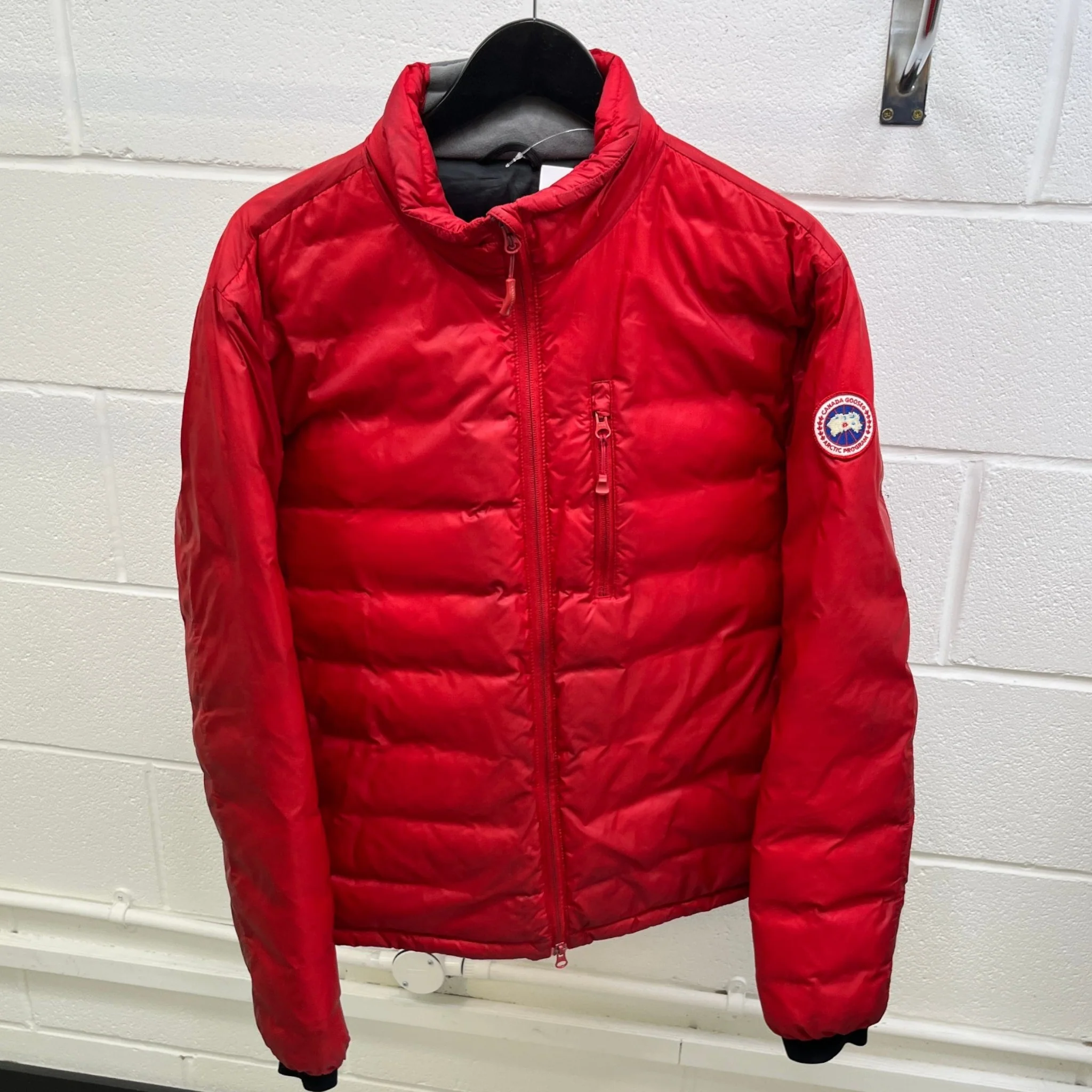 Men's Lodge Down Jacket Red Size L - Image 8