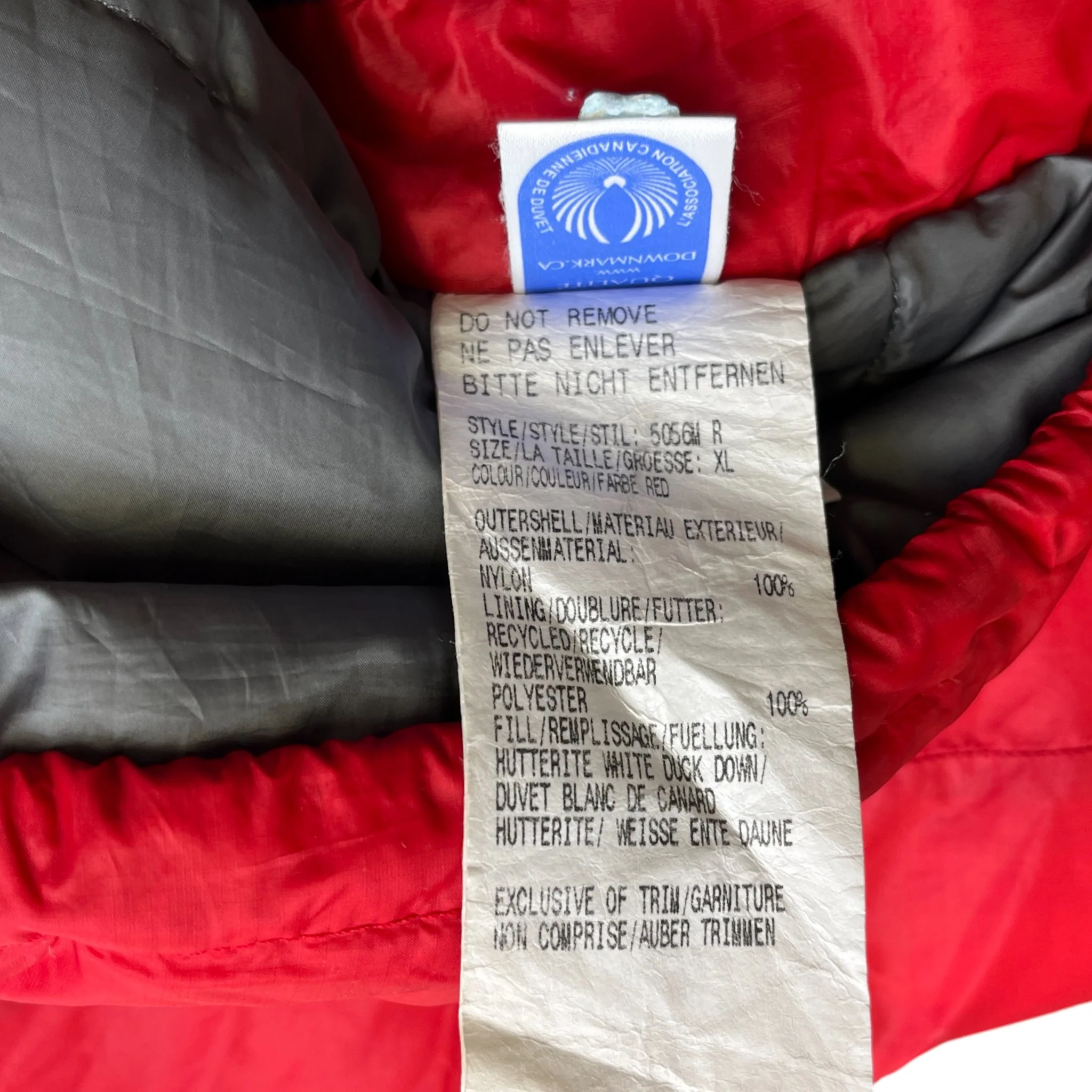 Men's Lodge Down Jacket Red Size XL - Image 6