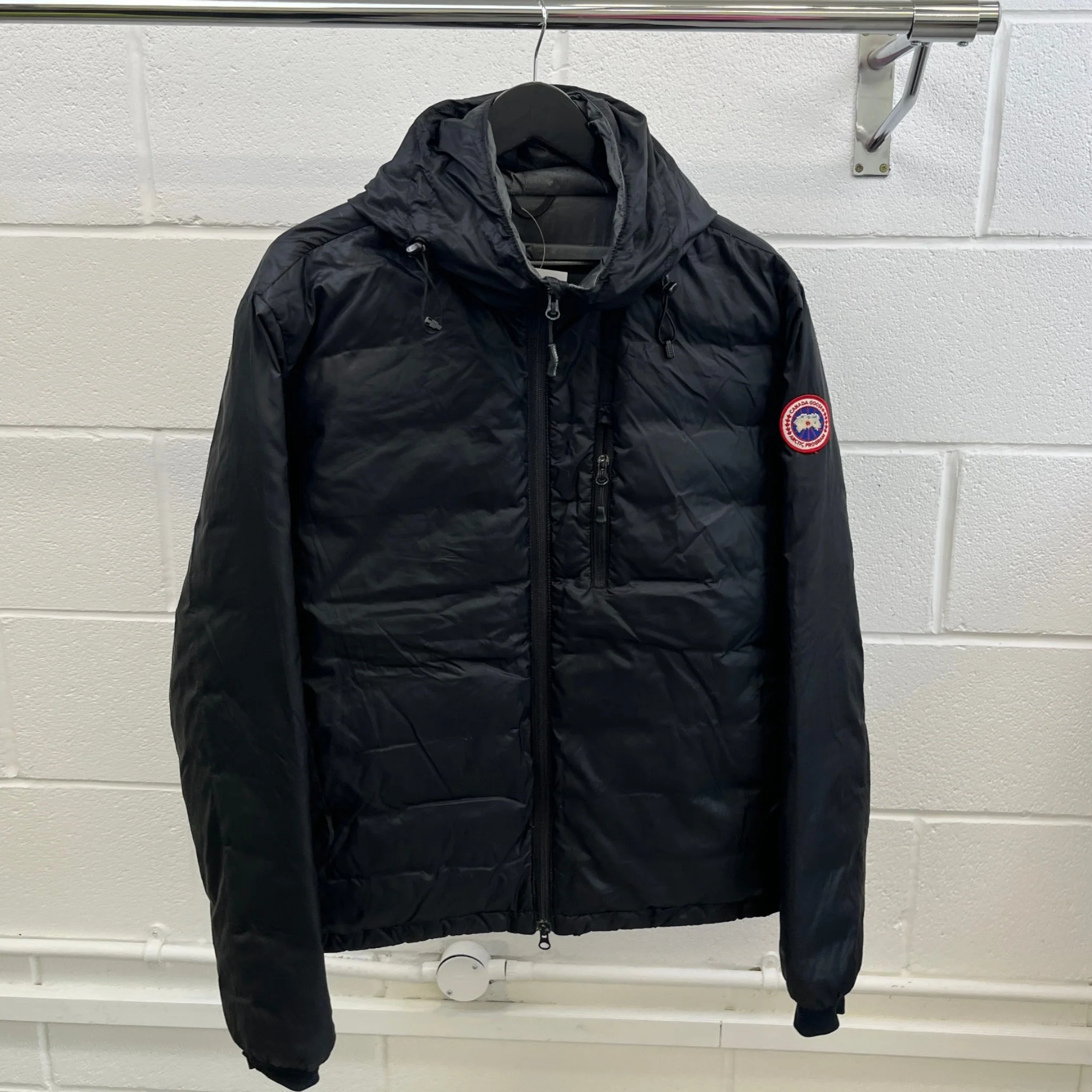 Men's Lodge Hoody Down Jacket Black Size L - Image 8