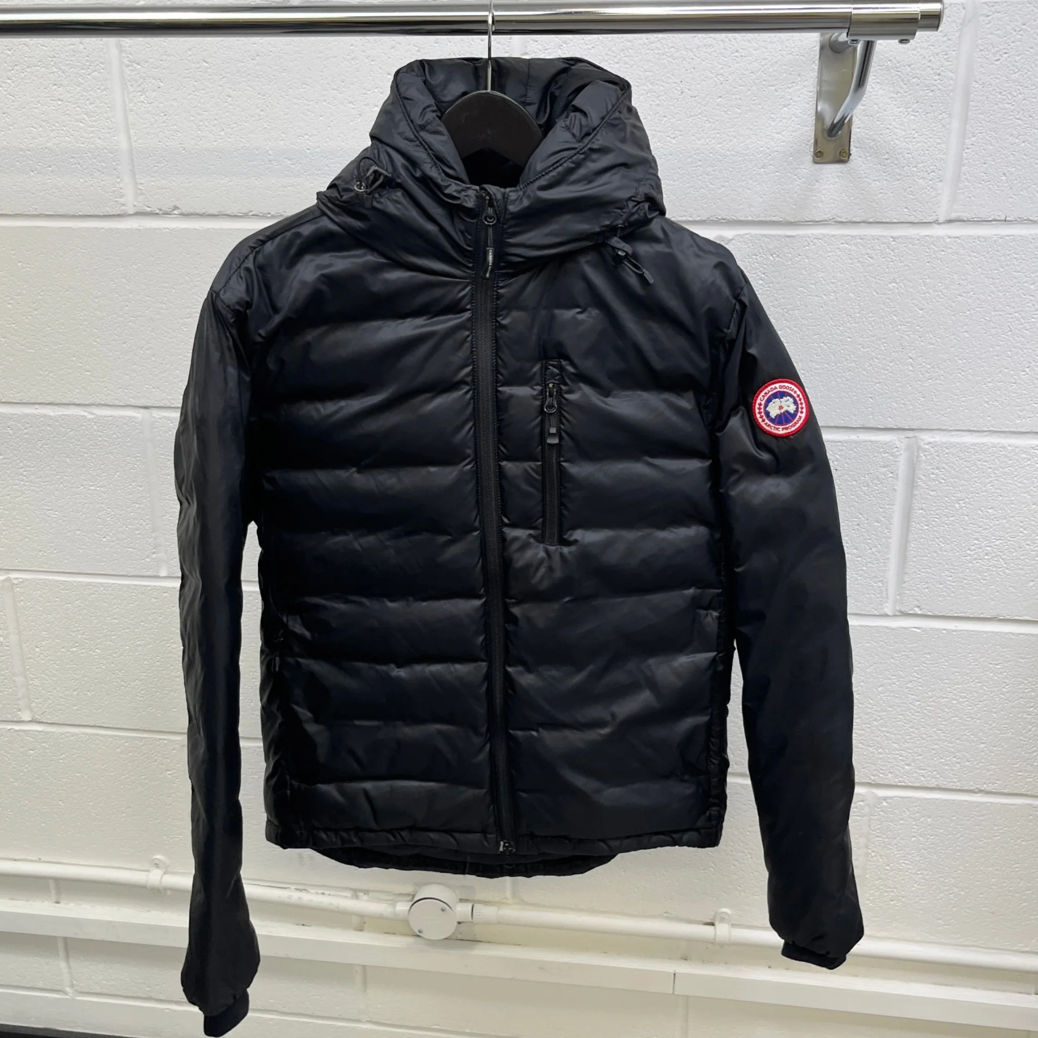 Men's Lodge Hoody Down Jacket Black Size S - Image 8