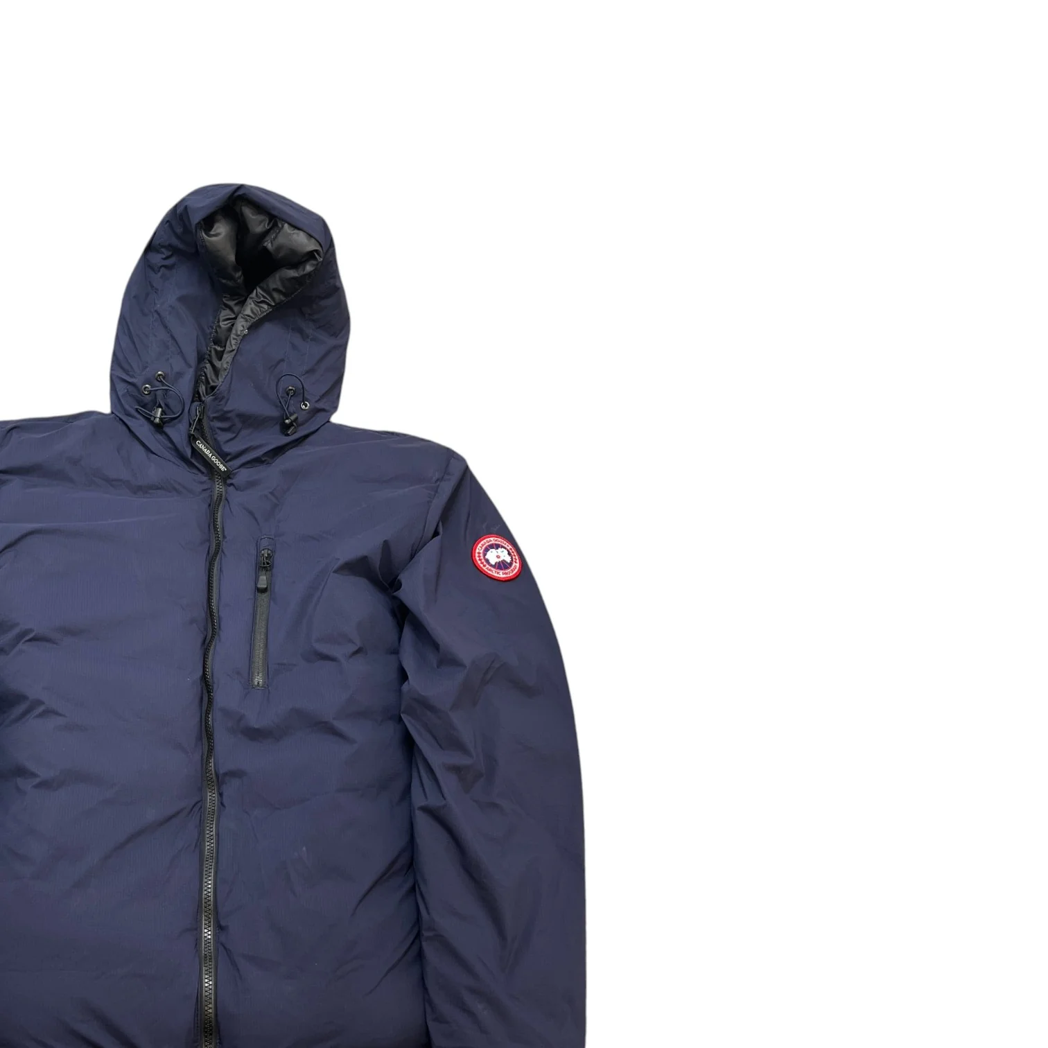 Men's Lodge Hoody Down Jacket Navy Size XL - Image 3