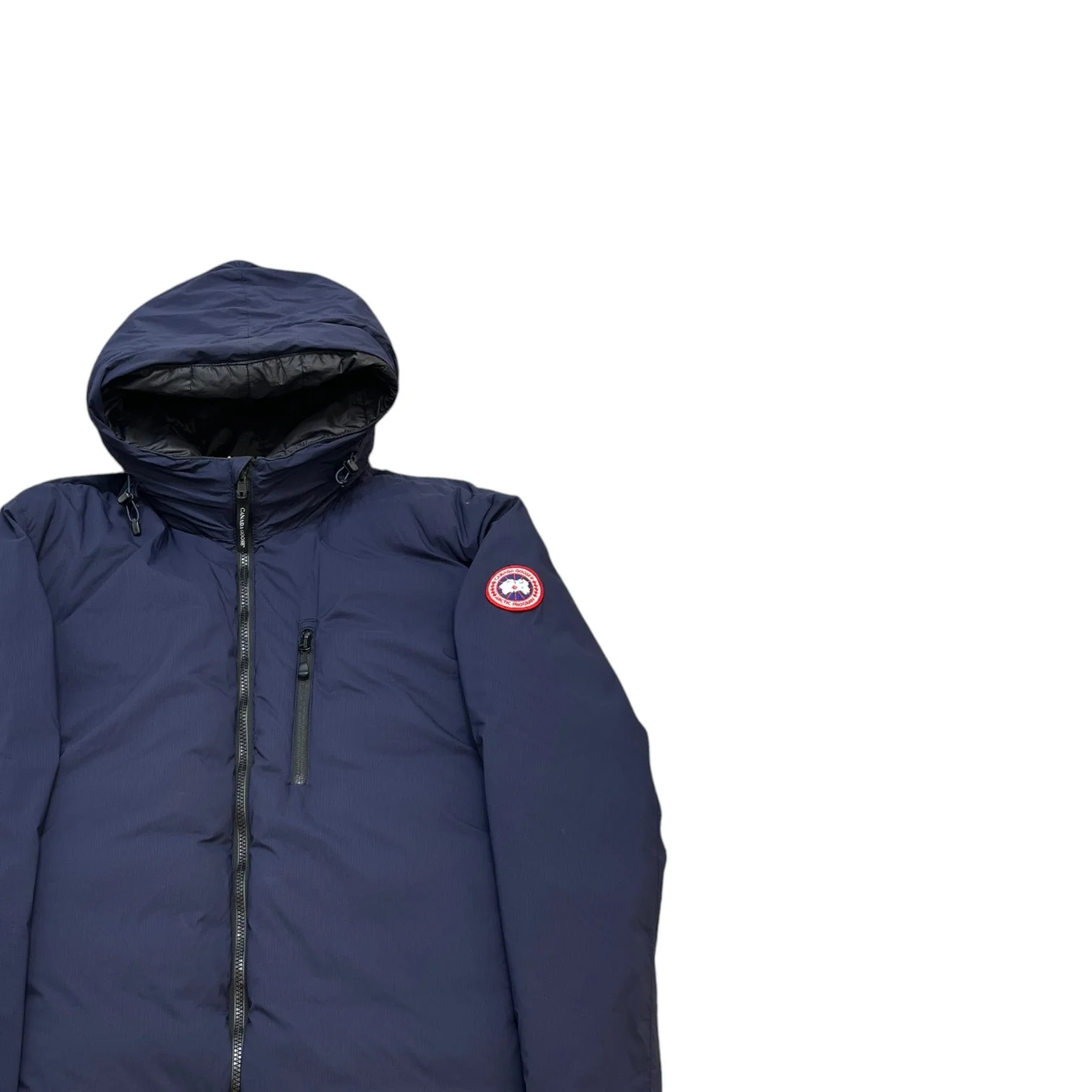Men's Lodge Hoody Down Jacket Navy Size XXL - Image 3