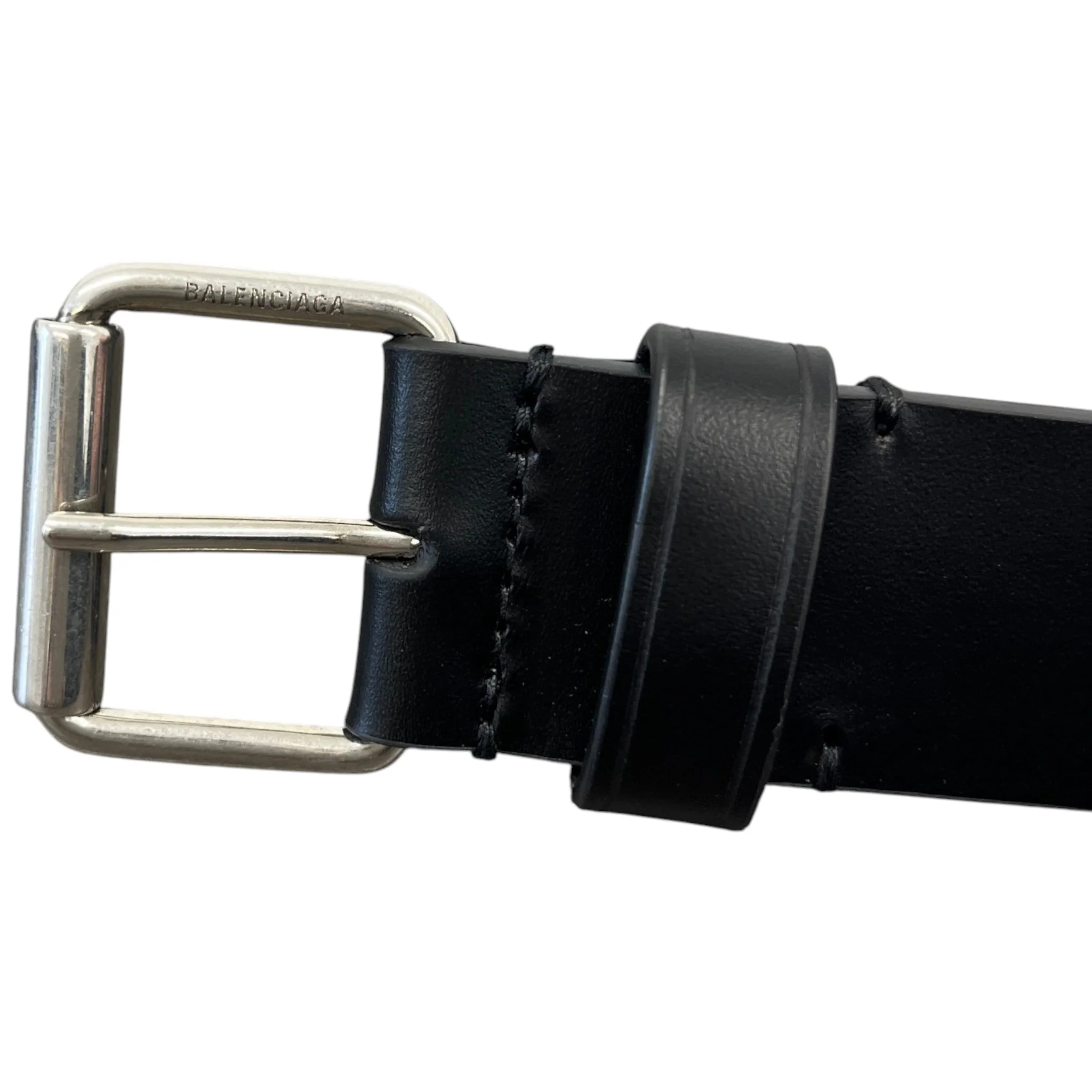 Men's Logo Buckle Belt Black - Image 5