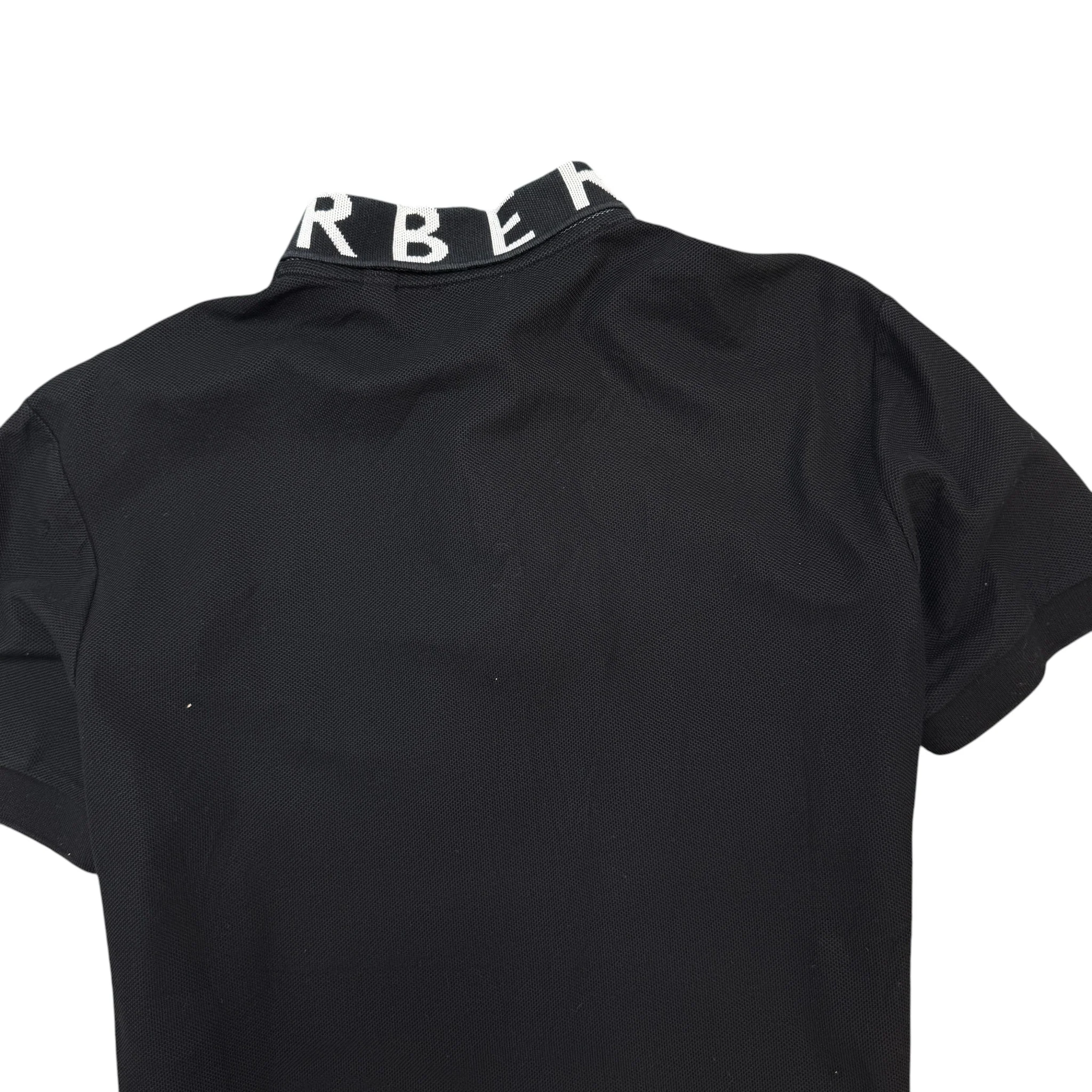 Men's Logo Collar Polo Shirt Black Size M - Image 4
