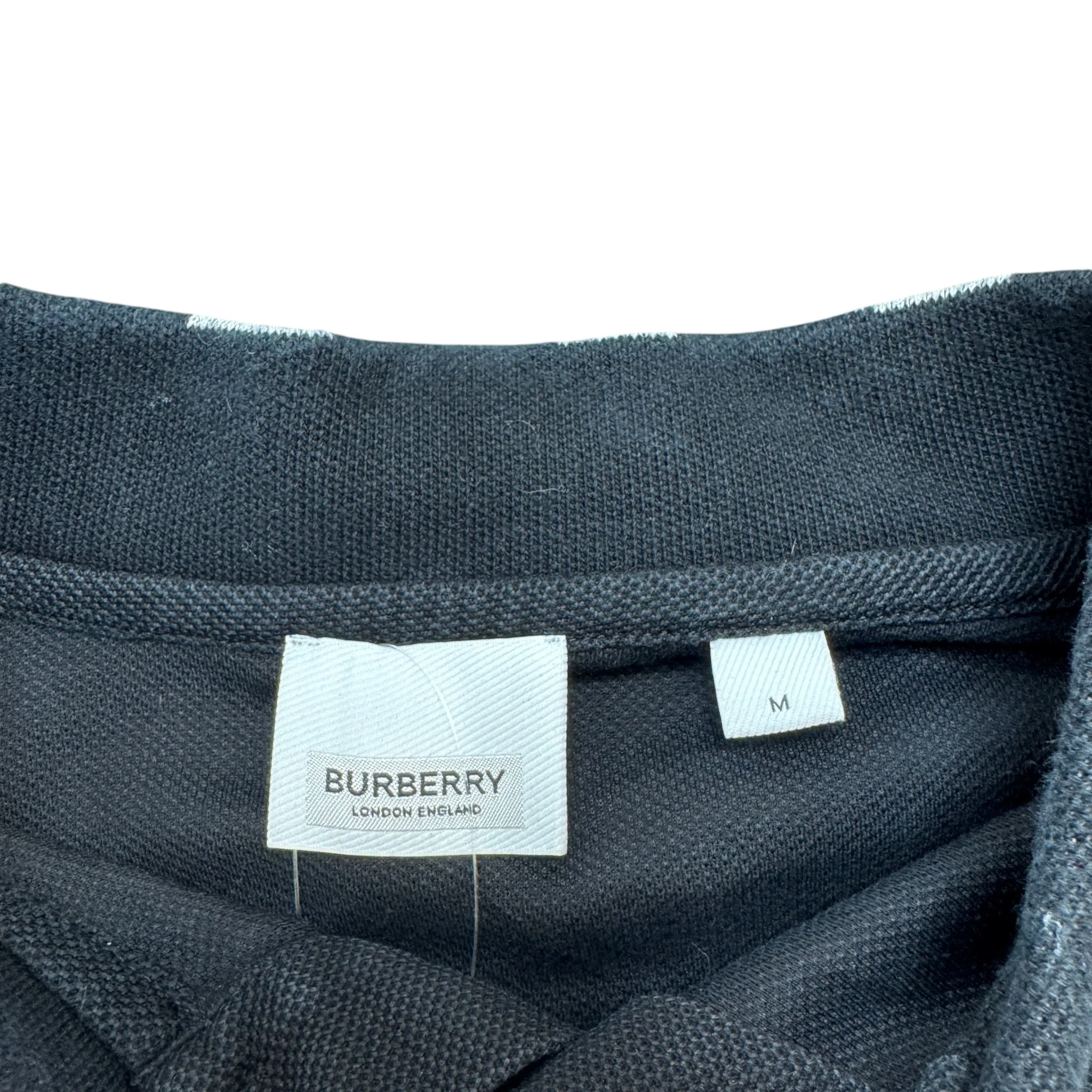 Men's Logo Collar Polo Shirt Black Size M - Image 5