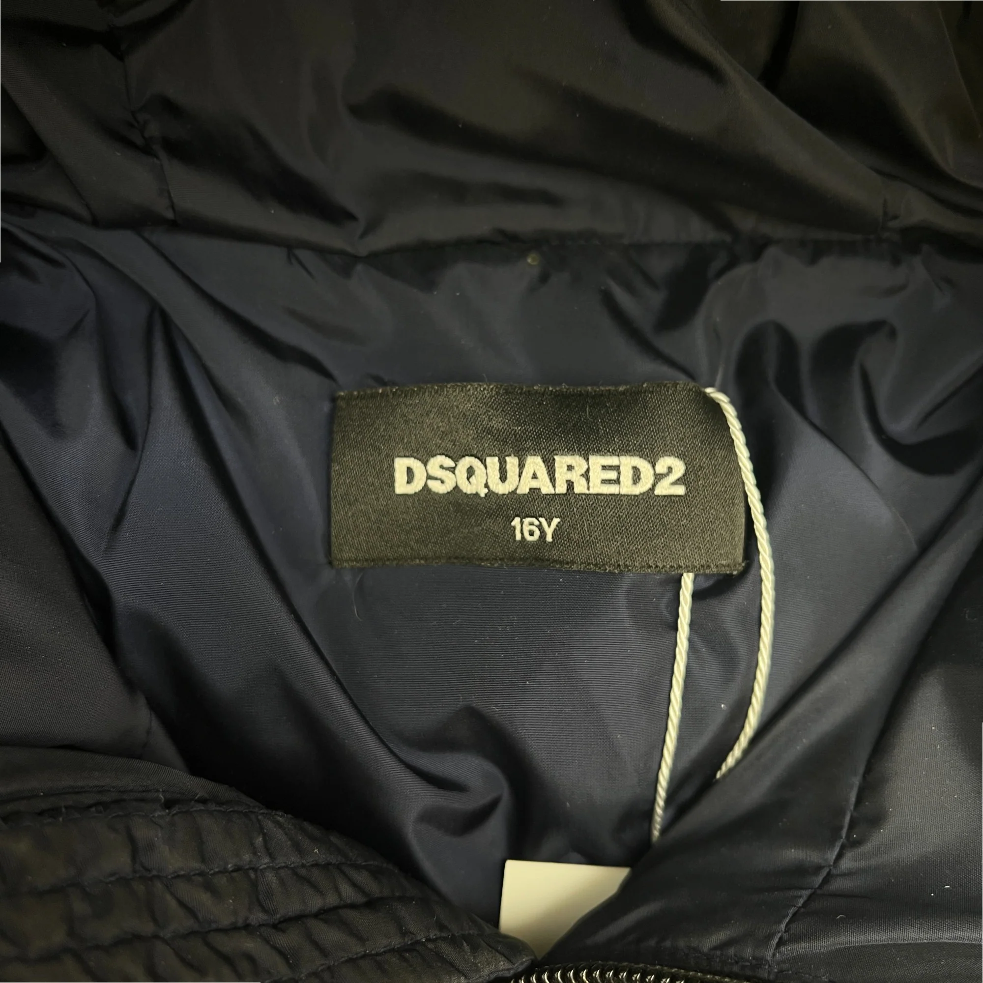 Men's Logo Down Jacket Navy Size Age 16 - Image 5