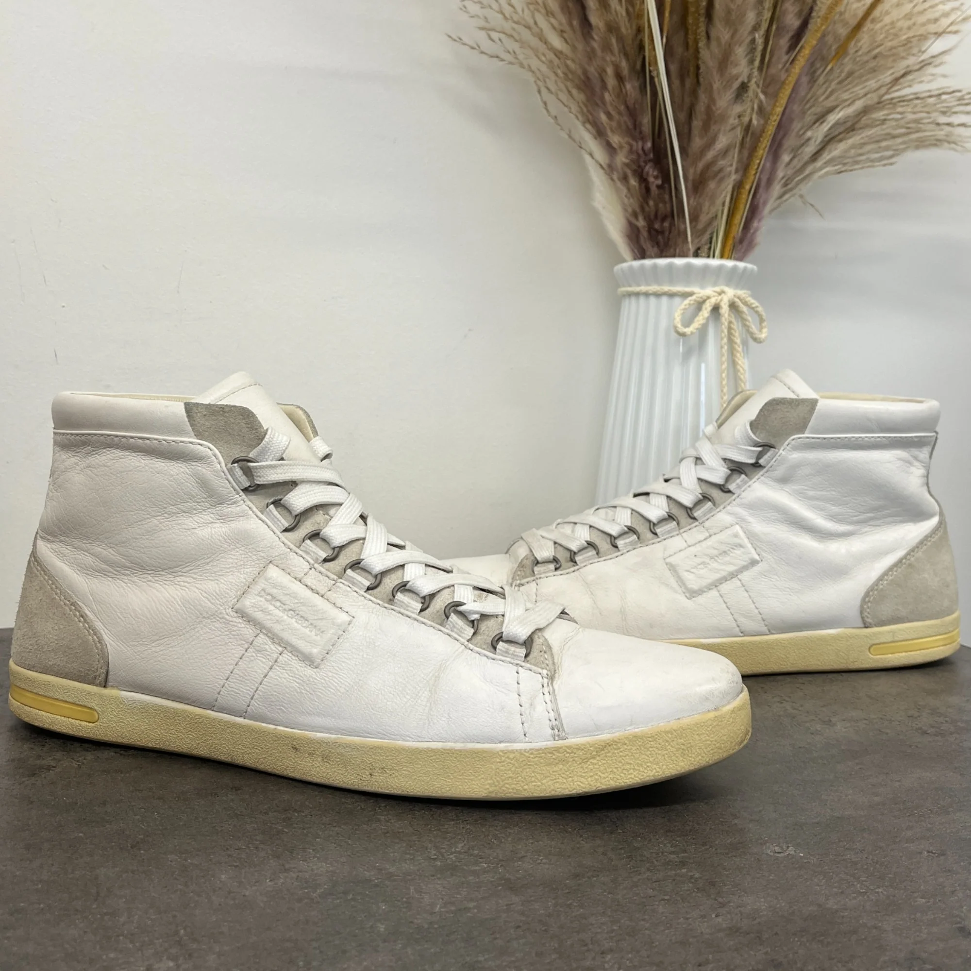 Men's Logo High Trainers White Size EU 41.5 / UK 7.5 - Image 12