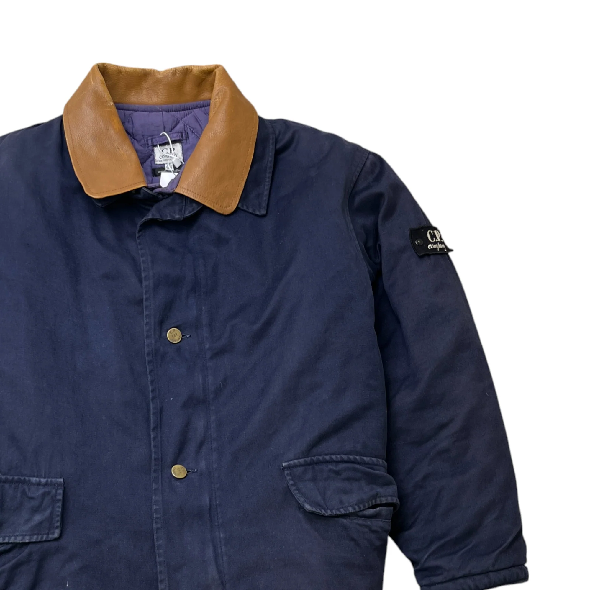 Men's Logo Kids Zip Up Jacket Navy Size Junior Age 12 - Image 3