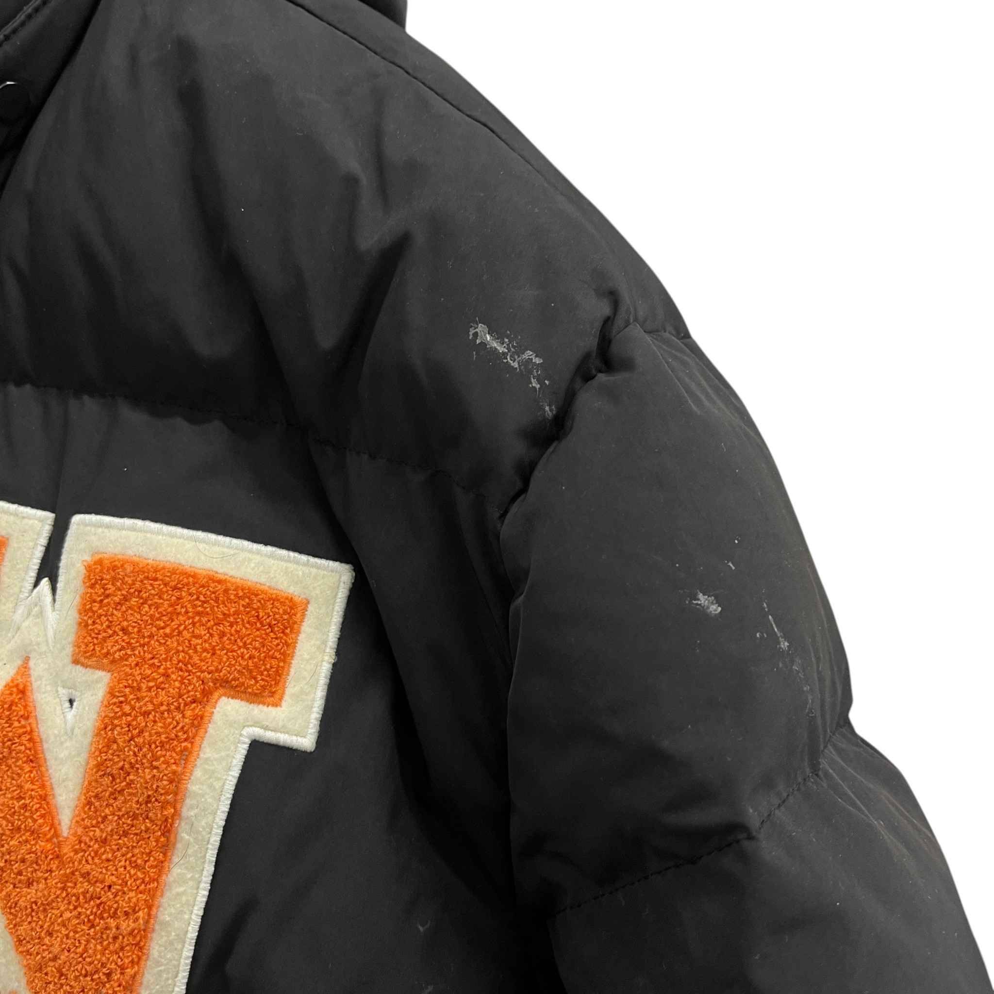 Men's Logo Patch Down Jacket Black Size XL - Image 12