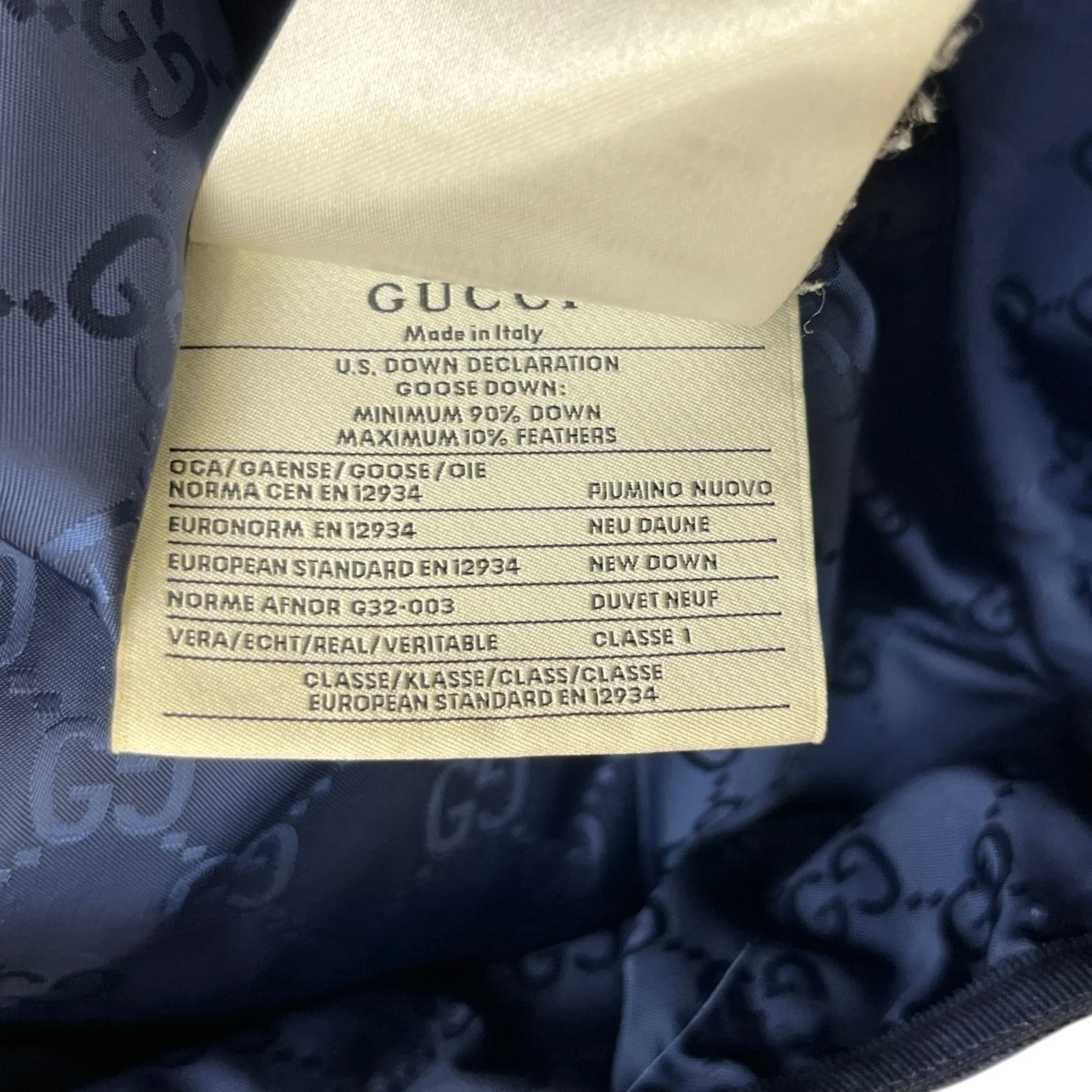 Men's Logo Patch Gg Monogram Gilet Navy Size IT 44 / XS - Image 8