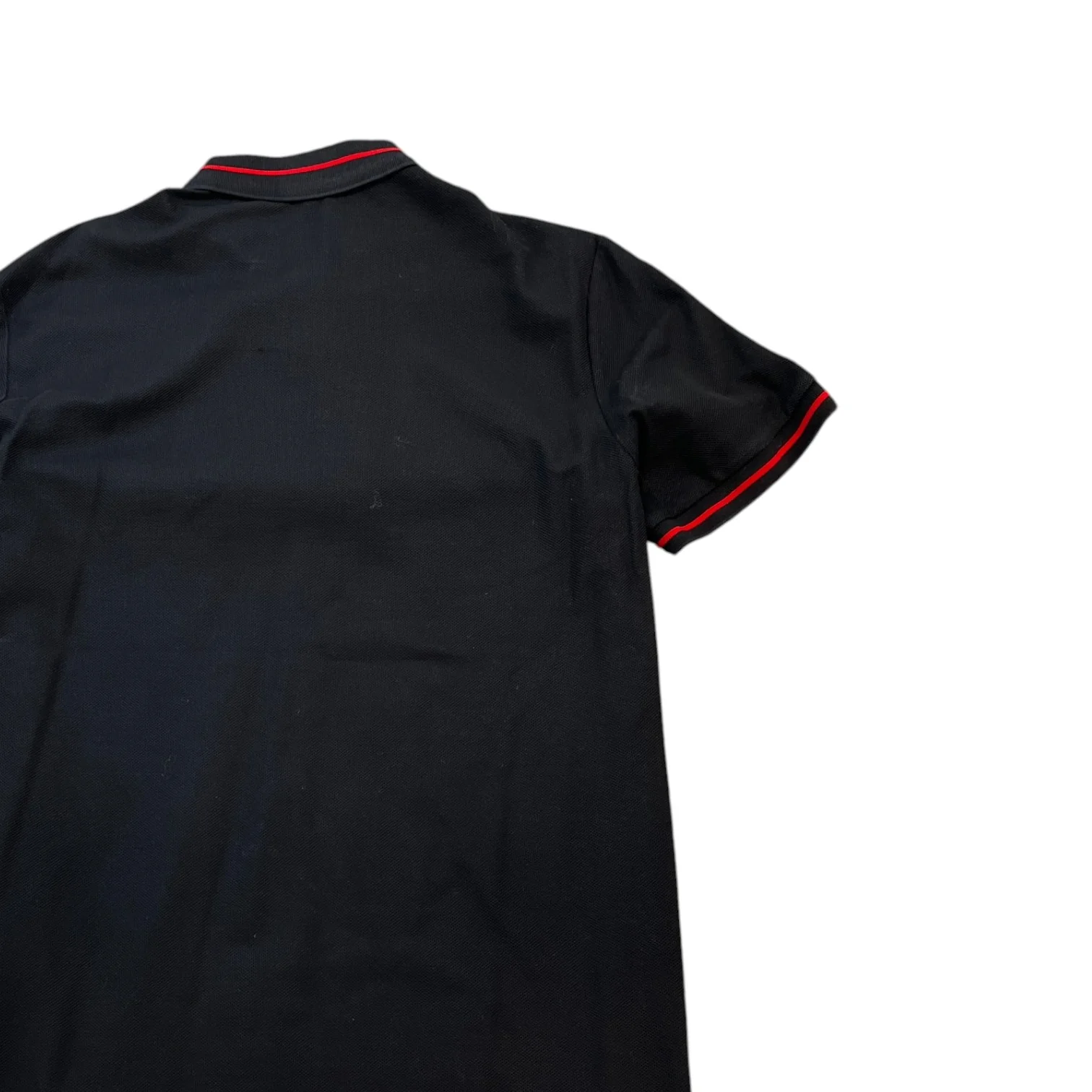 Men's Logo Patch Polo Shirt Black Size XL - Image 4