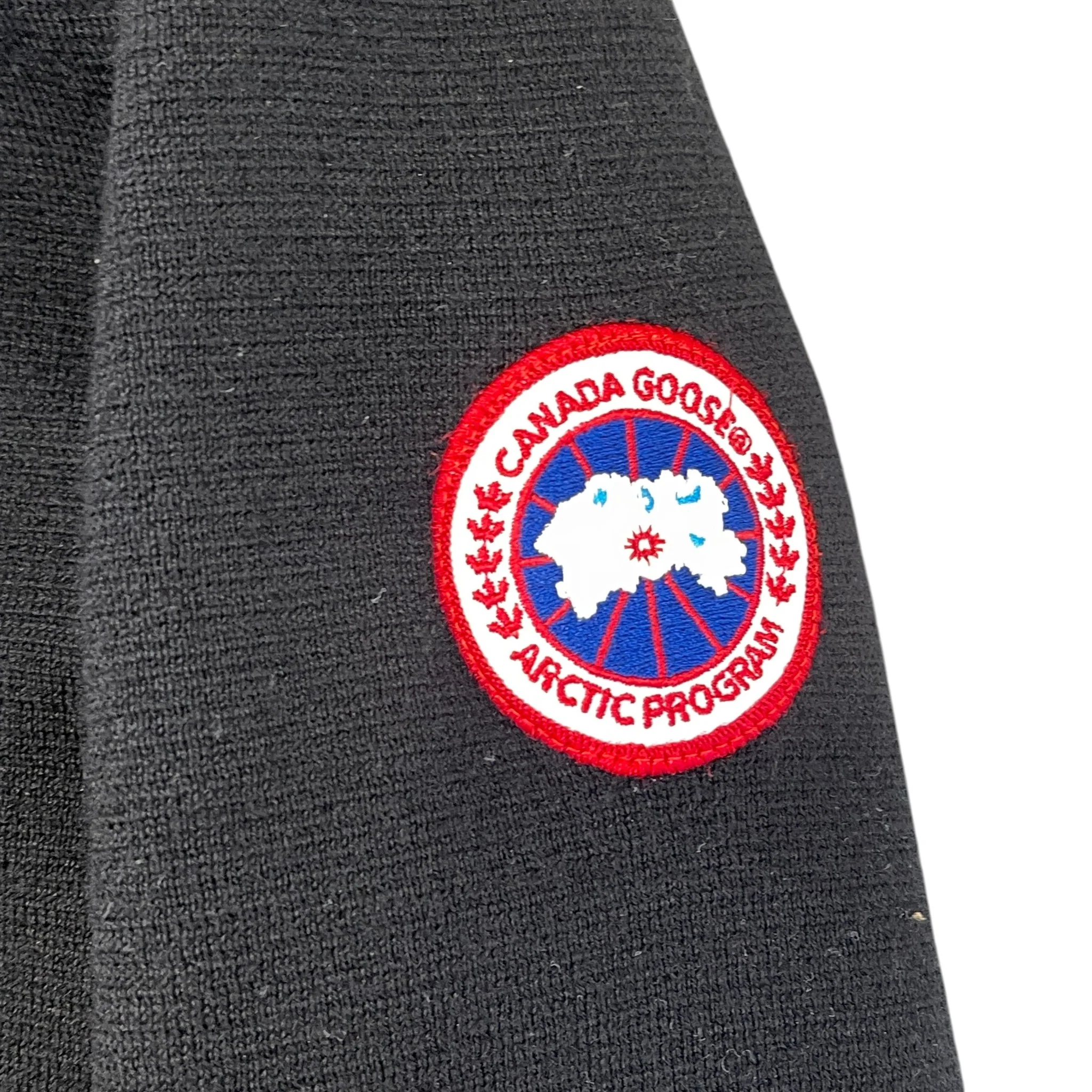 Men's Logo Patch Quarter Zip Jumper Black Size XL - Image 6