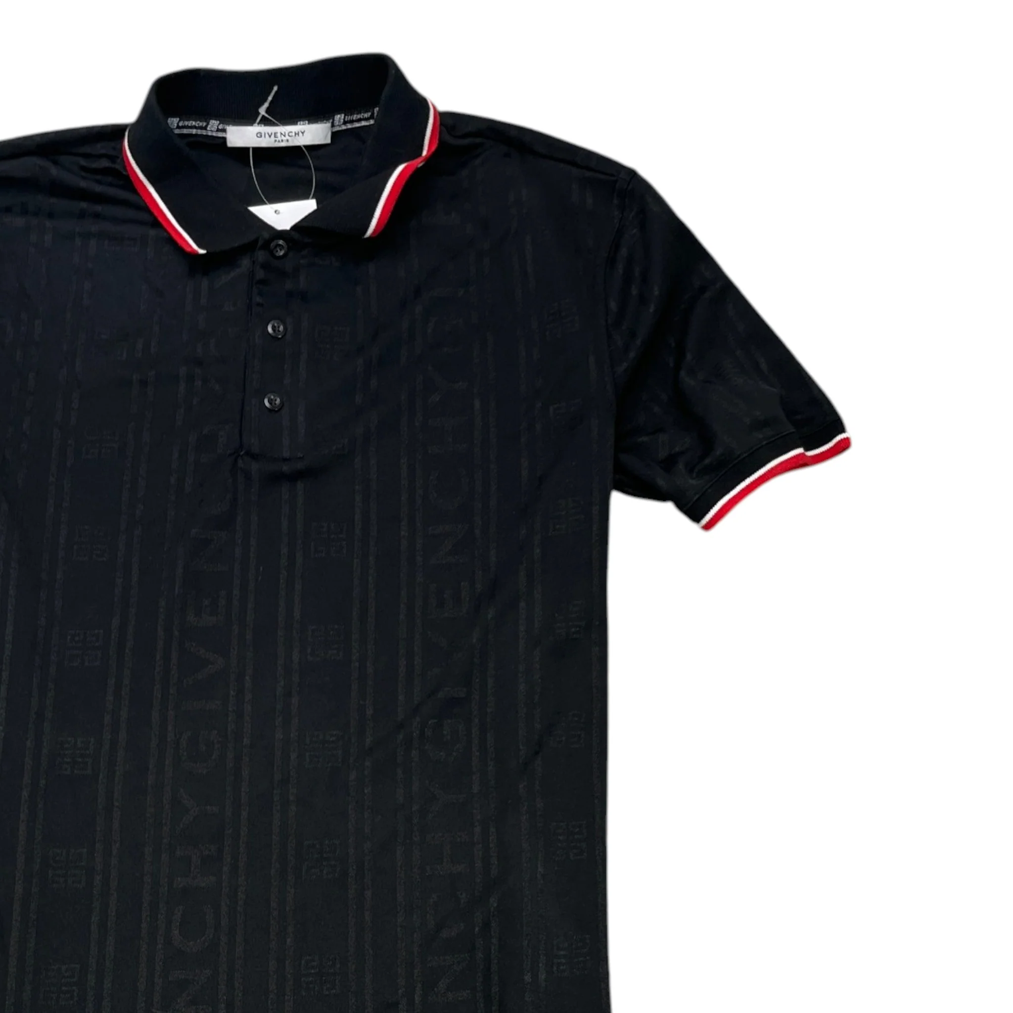 Men's Logo Polo Shirt Black Size XL - Image 3
