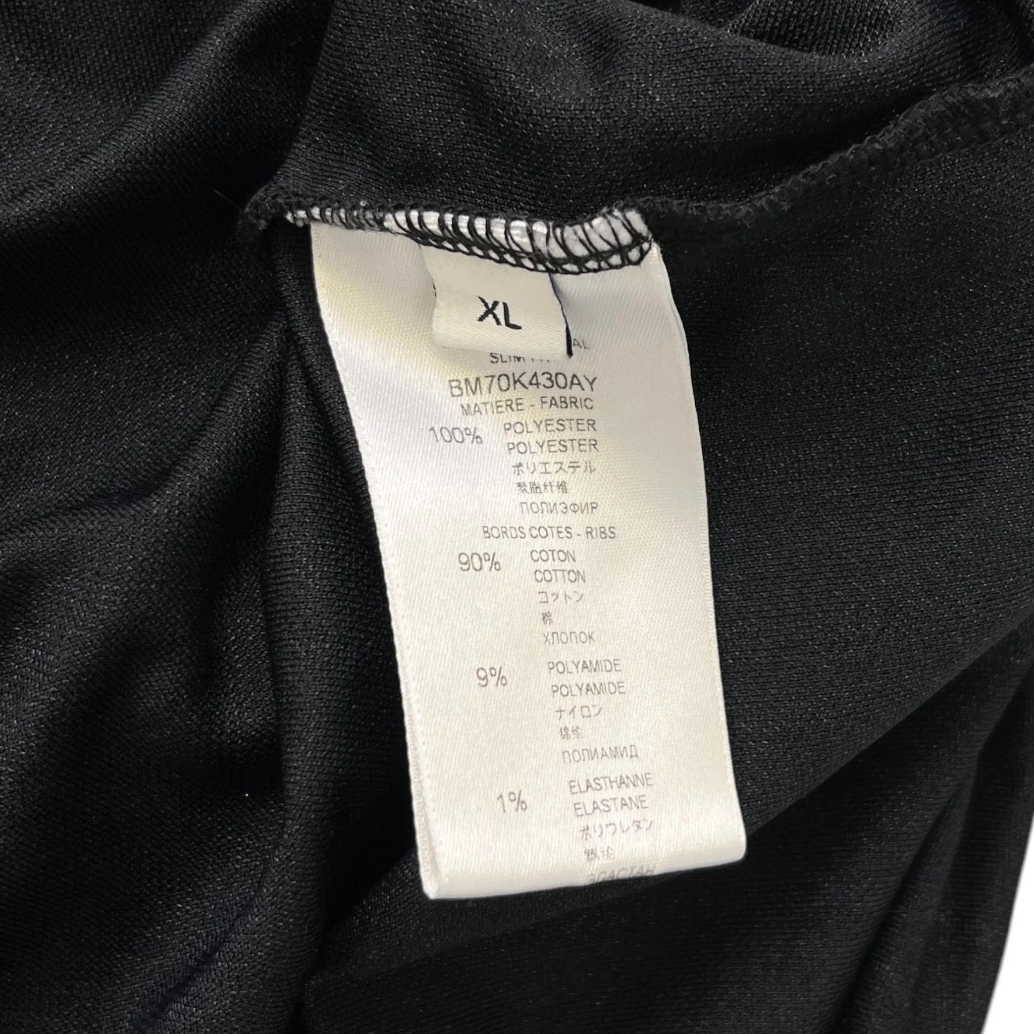 Men's Logo Polo Shirt Black Size XL - Image 6