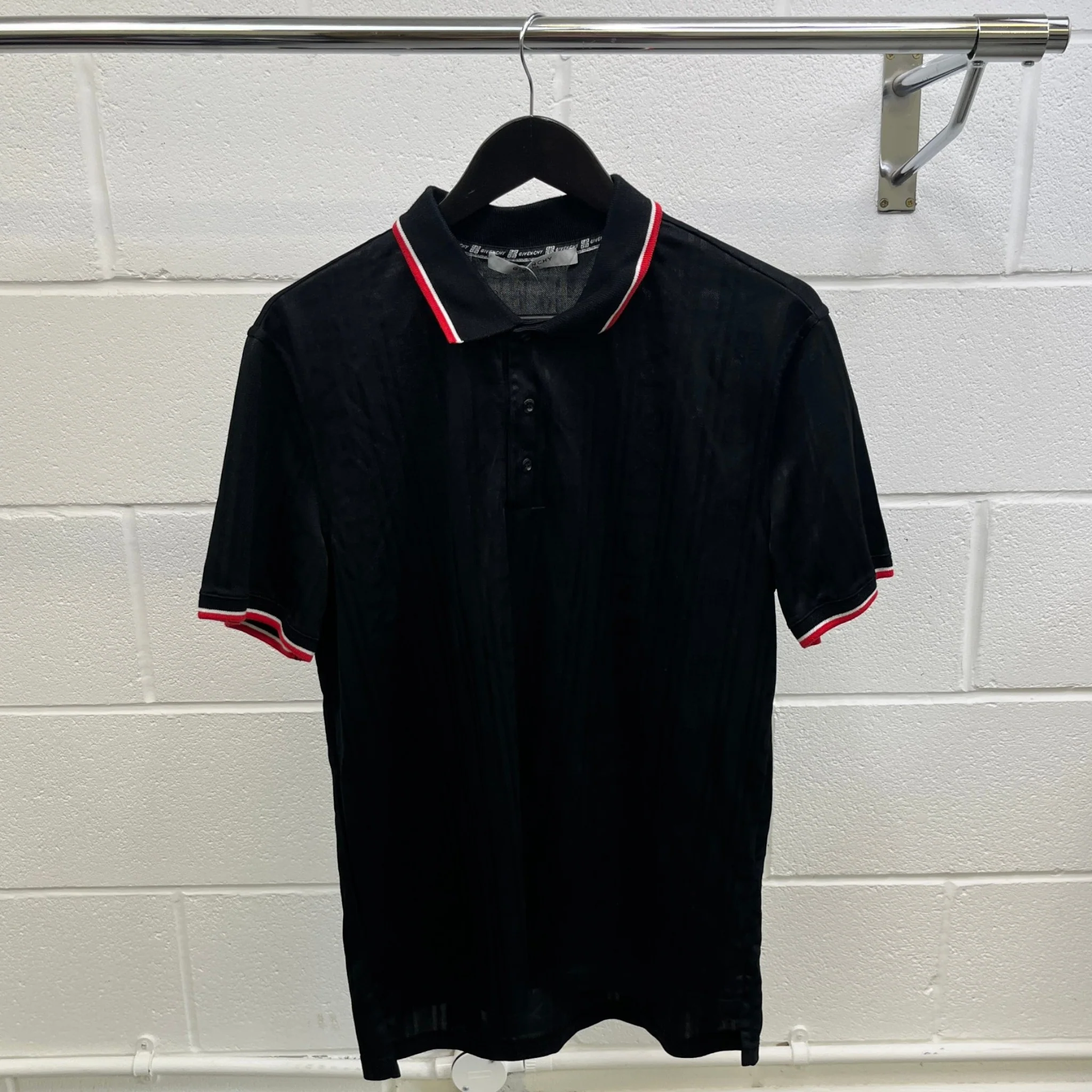 Men's Logo Polo Shirt Black Size XL - Image 8